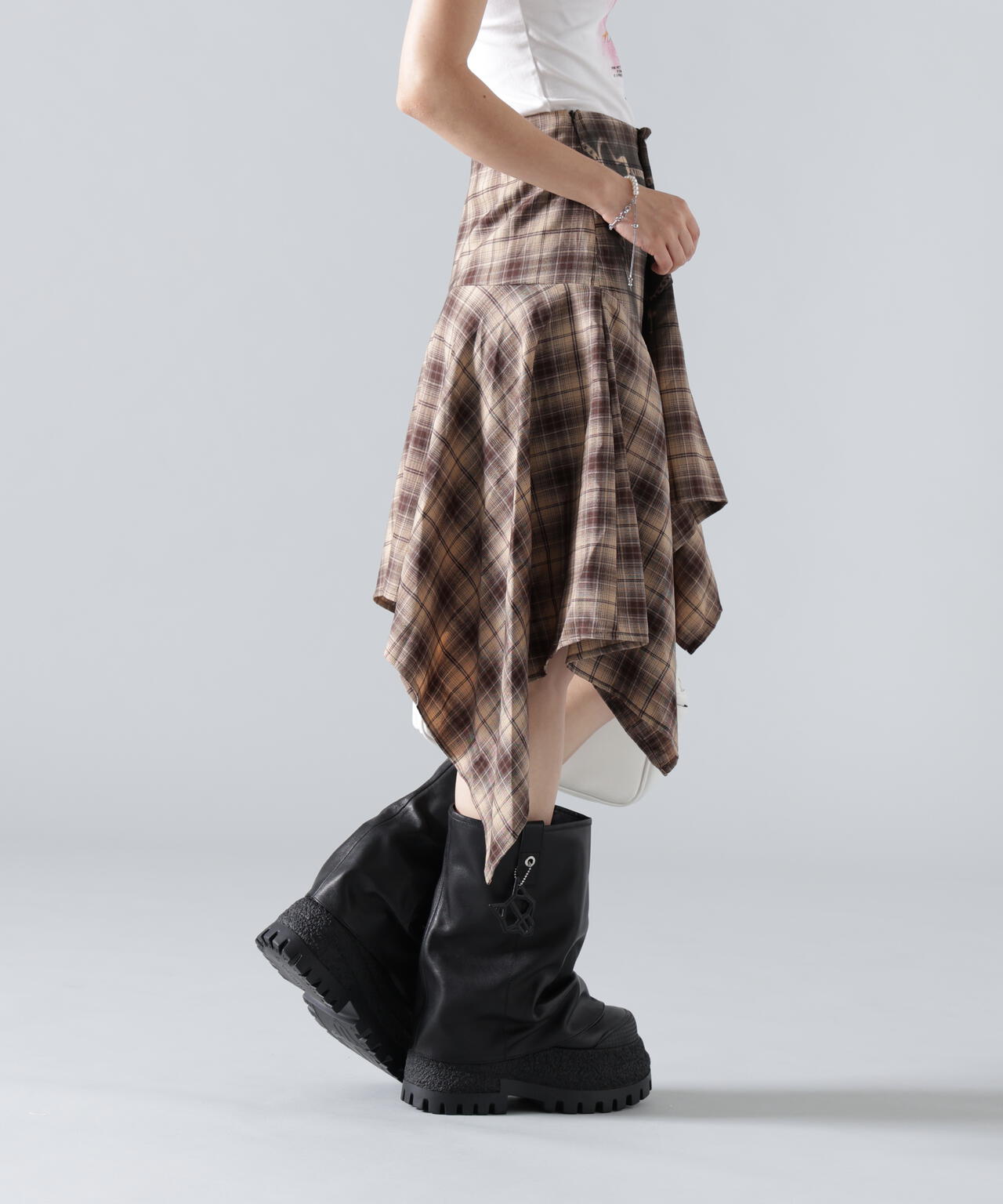 MAVYTH/メヴィス/TROMPEIL CHECK SKIRT