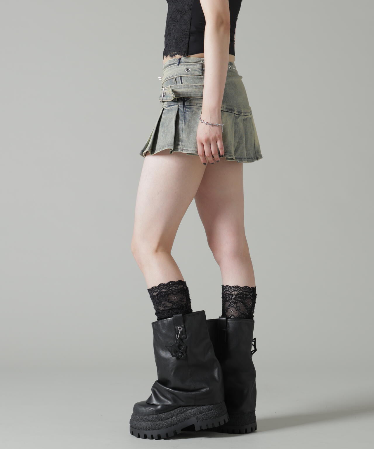 MAVYTH/メヴィス/DOUBLE BELTED SKIRT