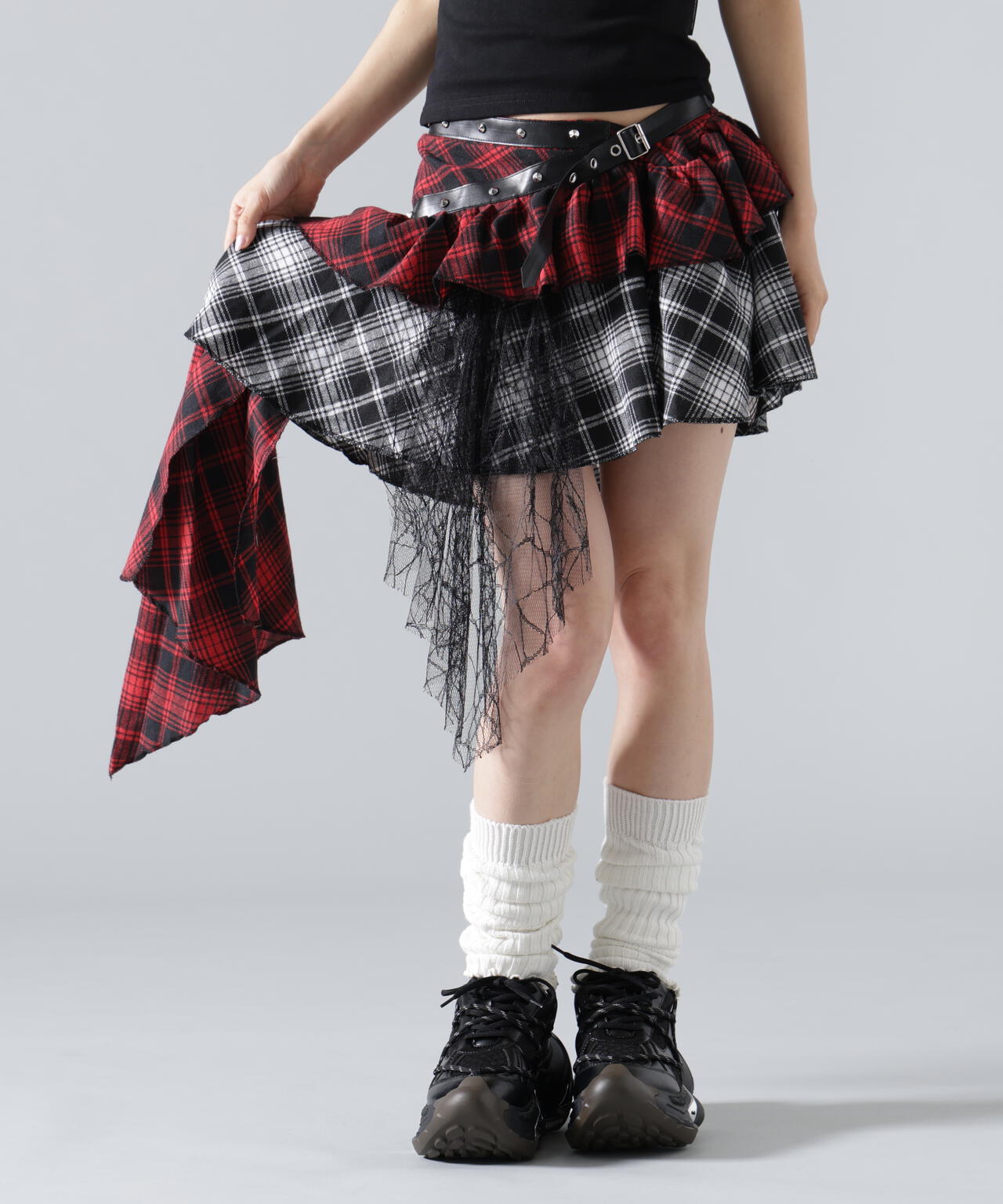 MAVYTH/メヴィス/CHECK WRAP SKIRT