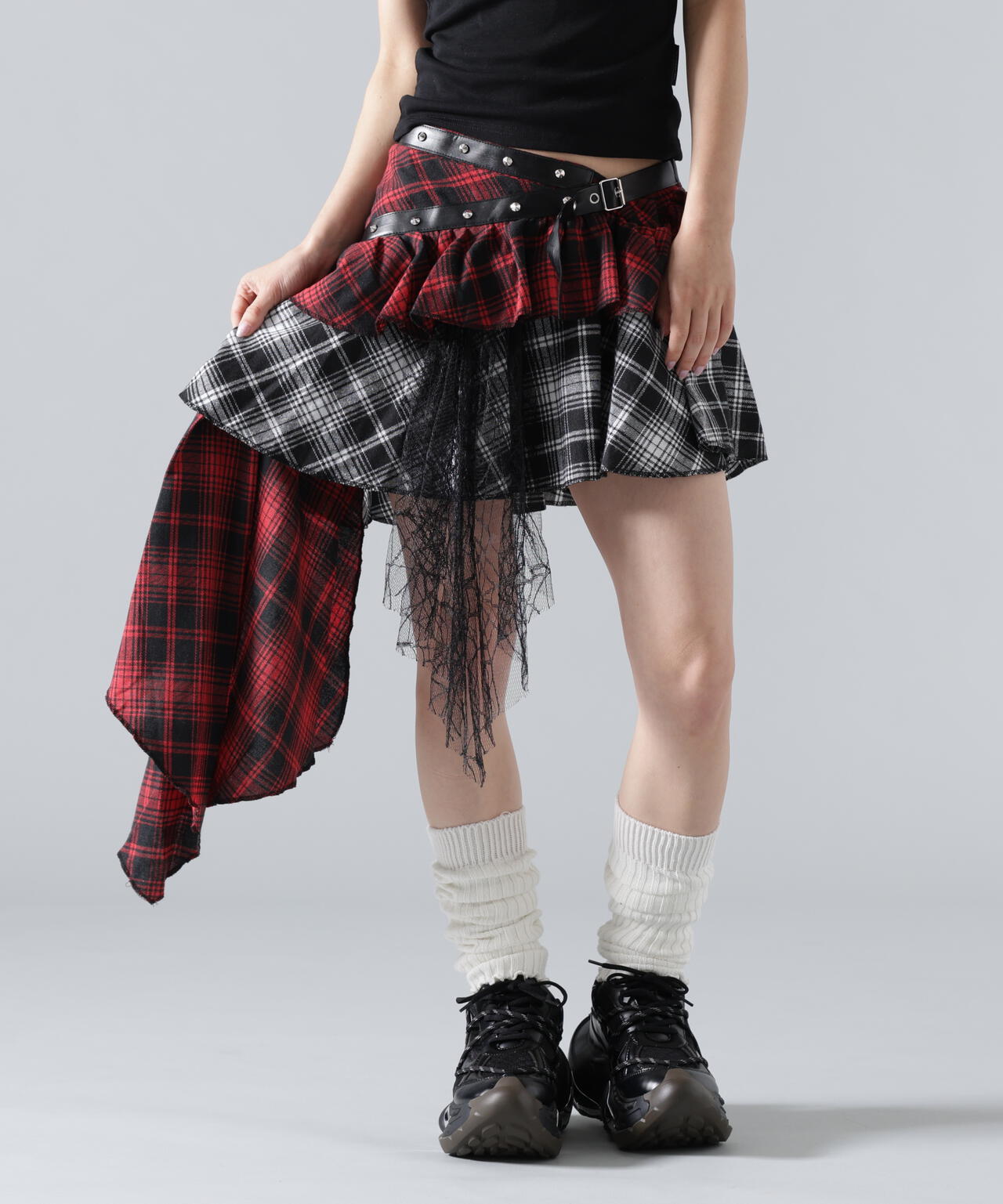 MAVYTH/メヴィス/CHECK WRAP SKIRT