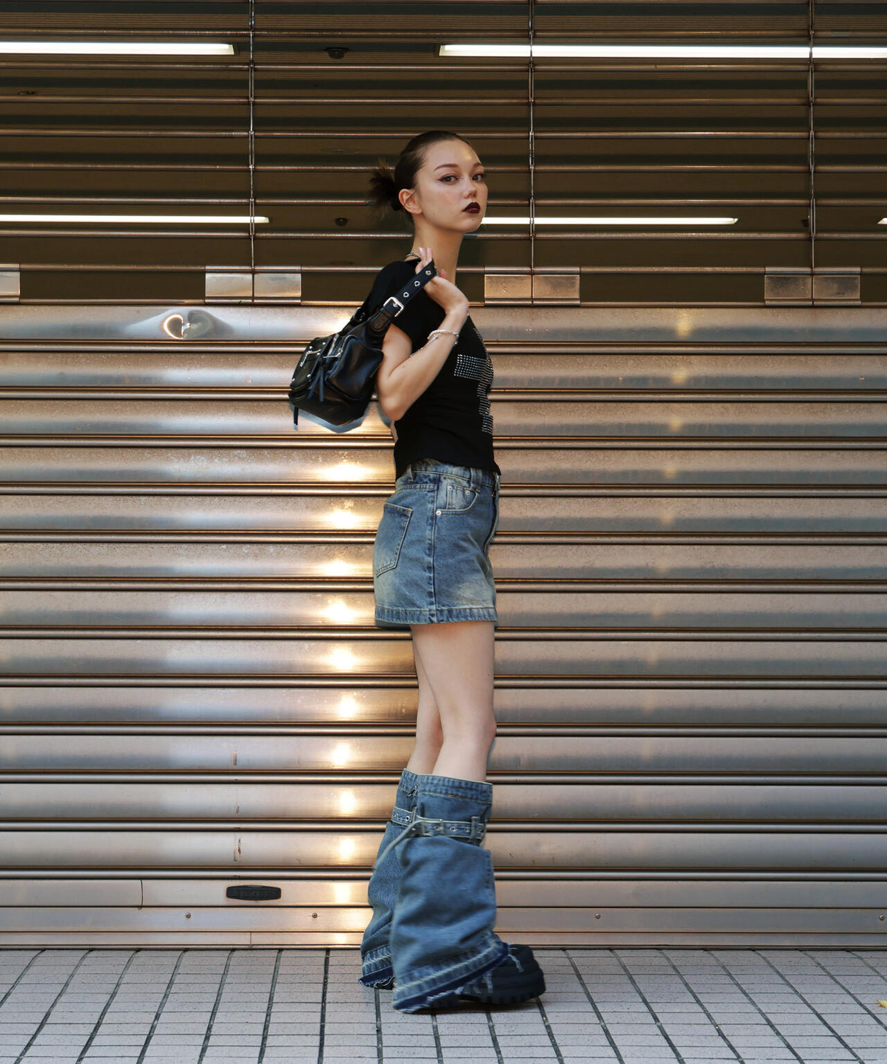 MAVYTH/メヴィス/DENIM SKIRT WITH LEG COVER