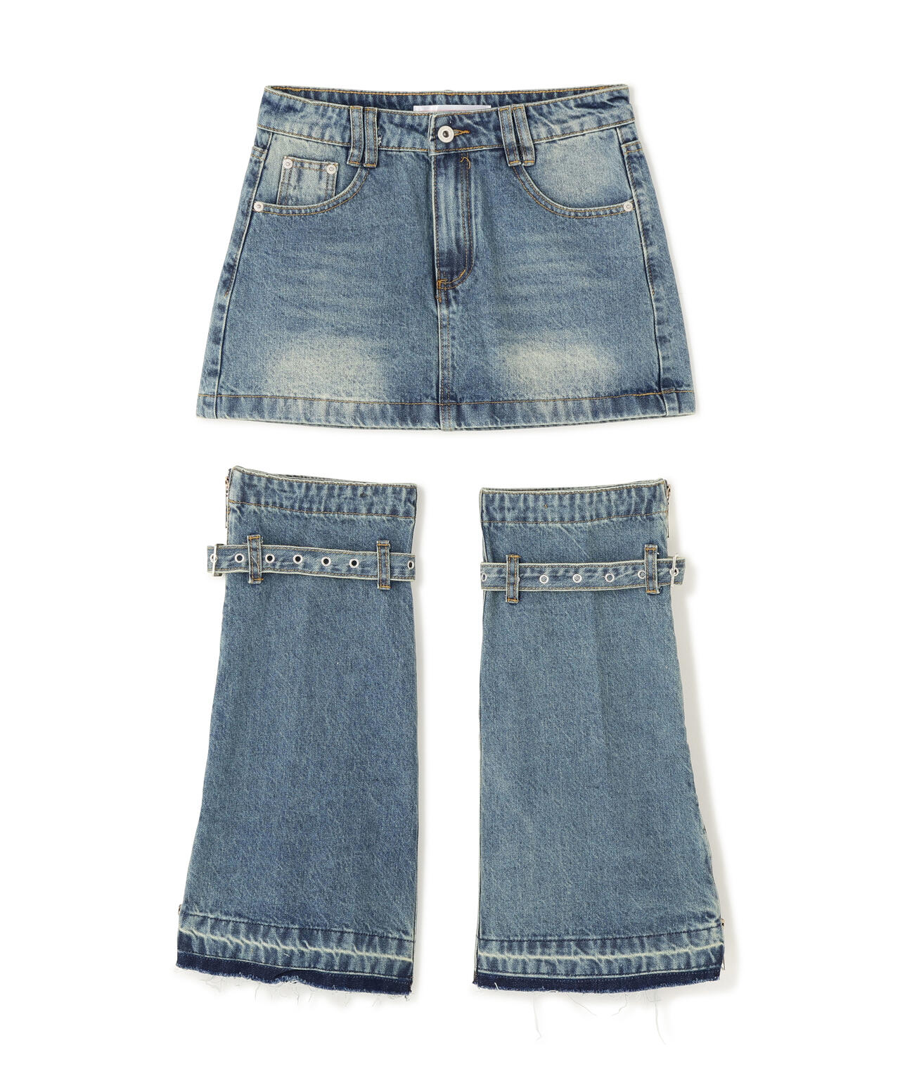 MAVYTH/メヴィス/DENIM SKIRT WITH LEG COVER