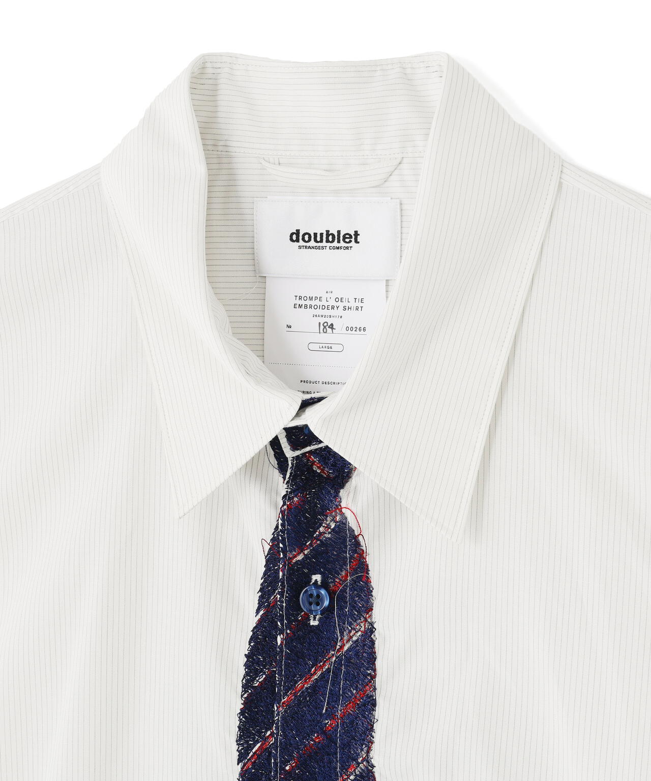 doublet/ダブレット/TROMPE L’OEIL TIE EMBROIDERY SHIRT