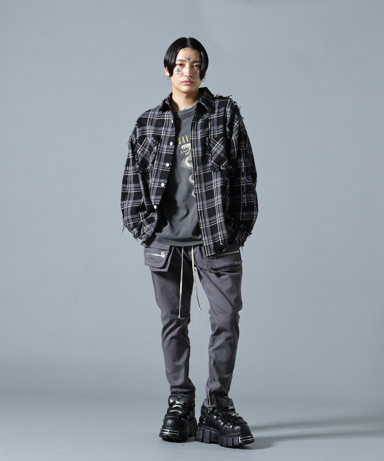 【WEB&DEPOT限定】DankeSchon/ダンケシェーン/FLANNEL DAMAGE SHIRTS