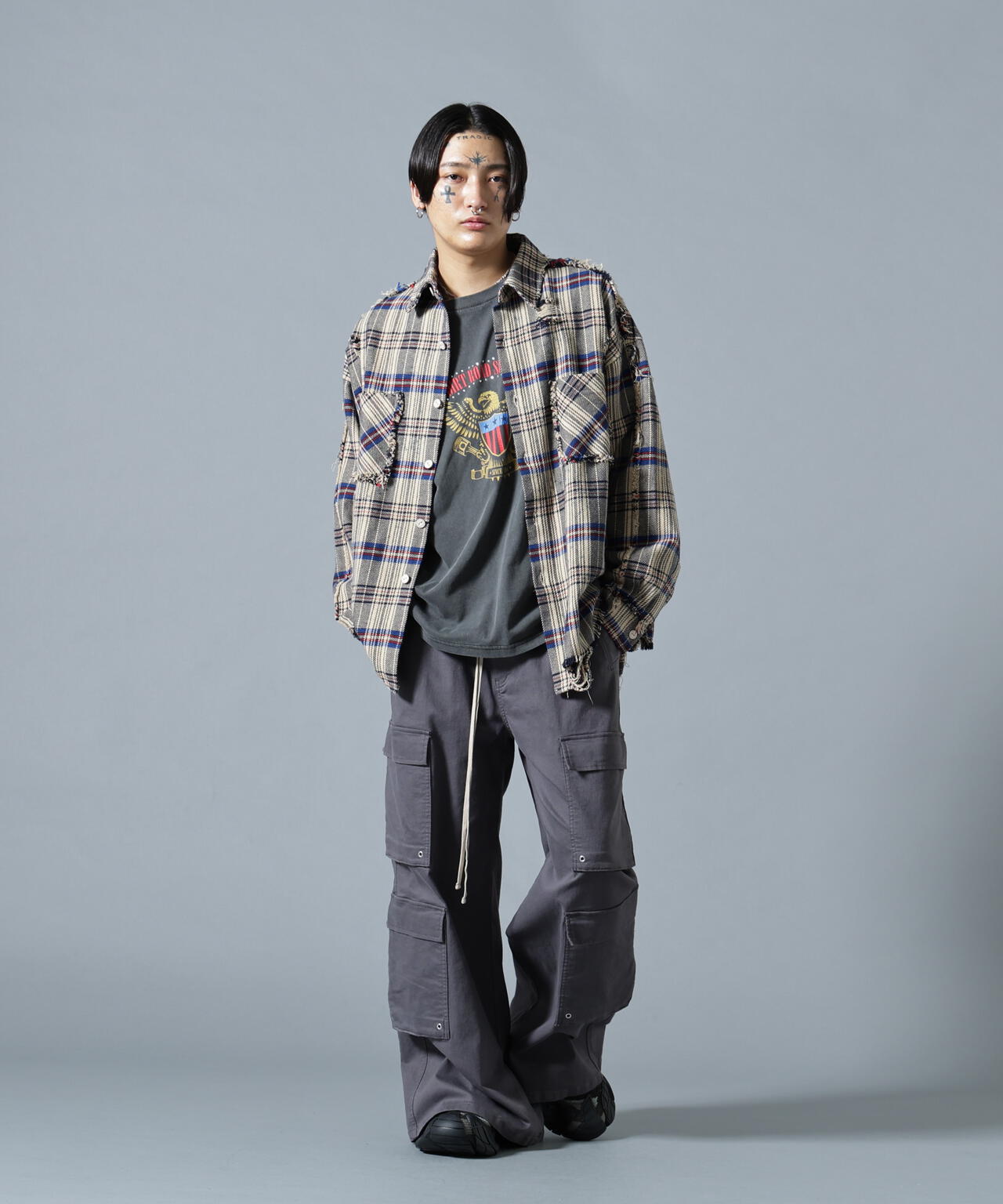 【WEB&DEPOT限定】DankeSchon/ダンケシェーン/FLANNEL DAMAGE SHIRTS