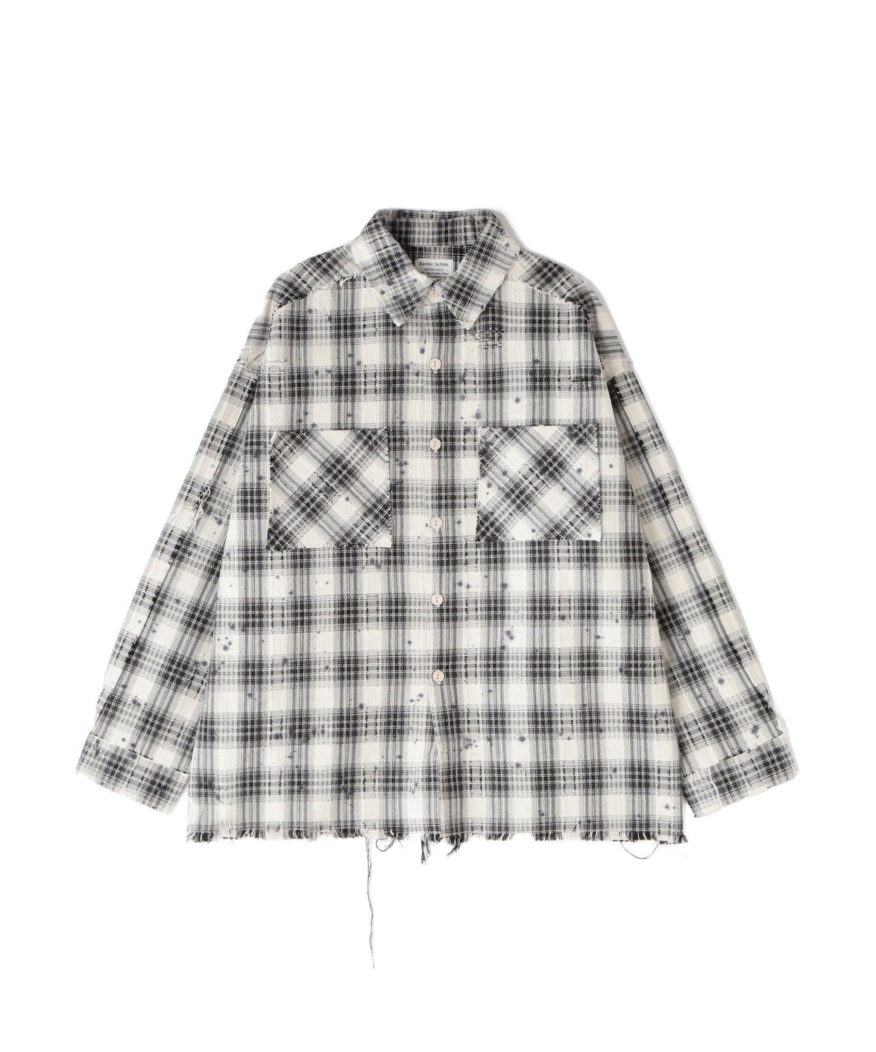 DankeSchon/ダンケシェーン/FLANNEL DAMAGE SHIRTS DOBBY