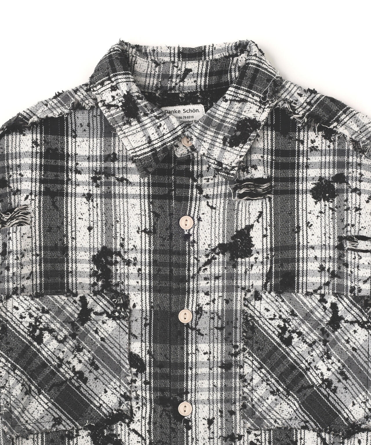 DankeSchon/ダンケシェーン/FLANNEL DAMAGE SHIRTS GRIME