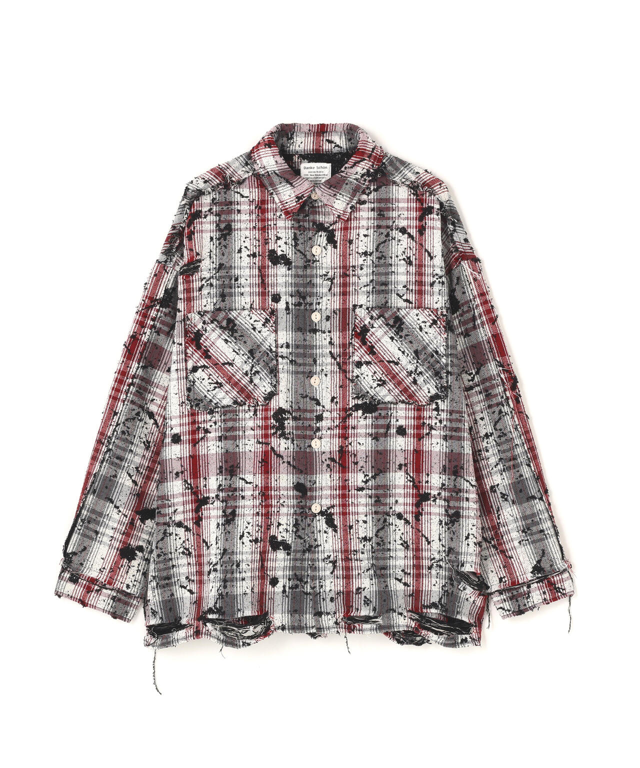 DankeSchon/ダンケシェーン/FLANNEL DAMAGE SHIRTS GRIME