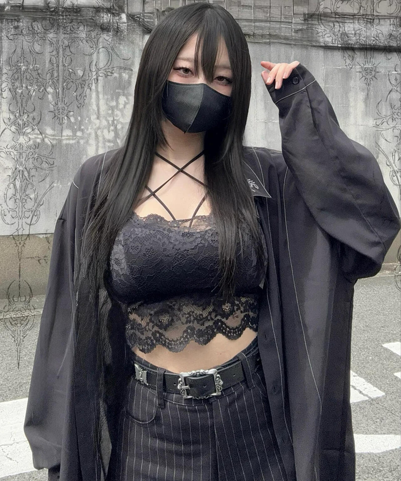 gibous/ギボス/Sheer Stitch Scorpion Shirt