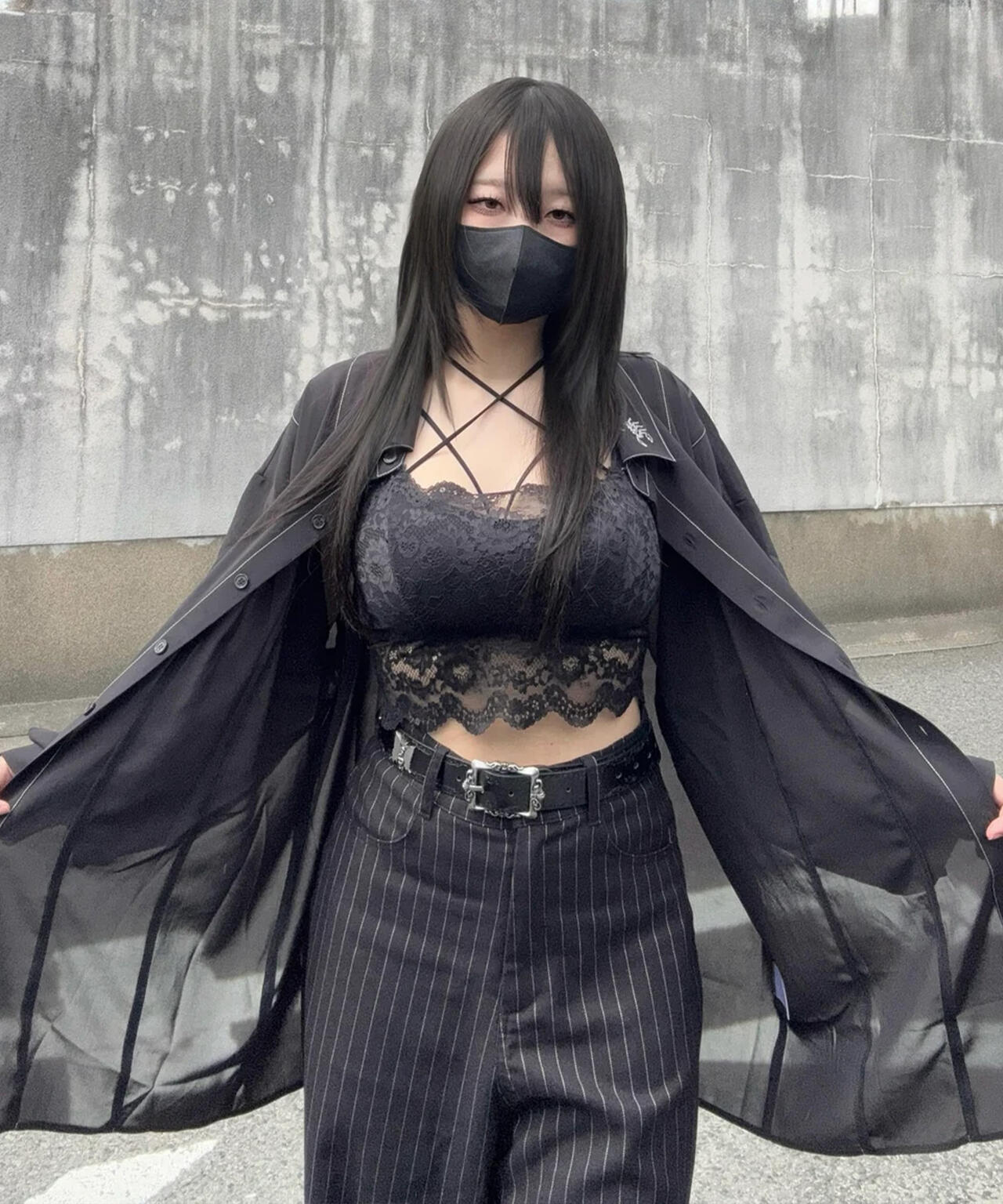 gibous/ギボス/Sheer Stitch Scorpion Shirt