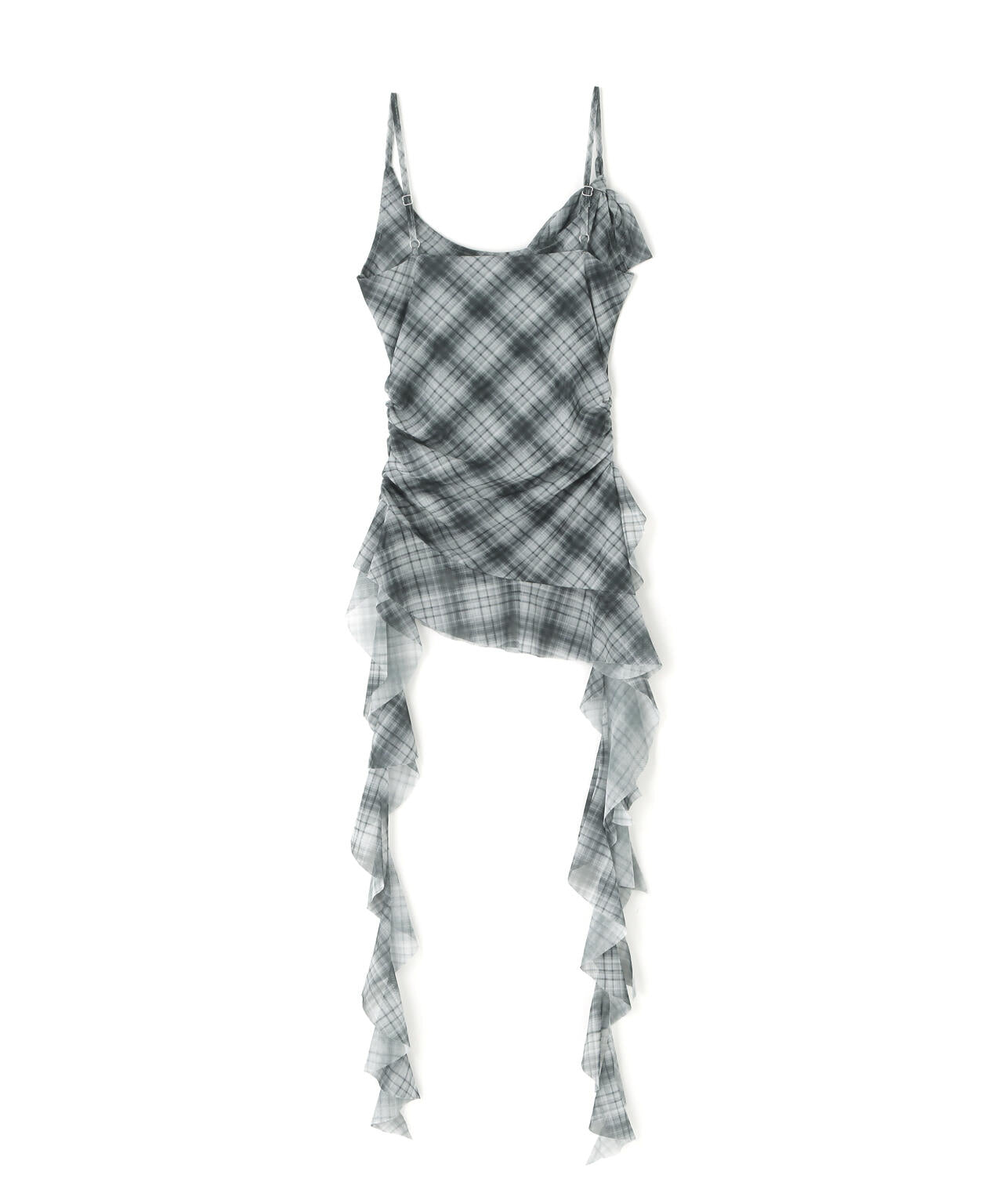MAVYTH/メヴィス/ASYMMETRY FRILL CHECK TOP