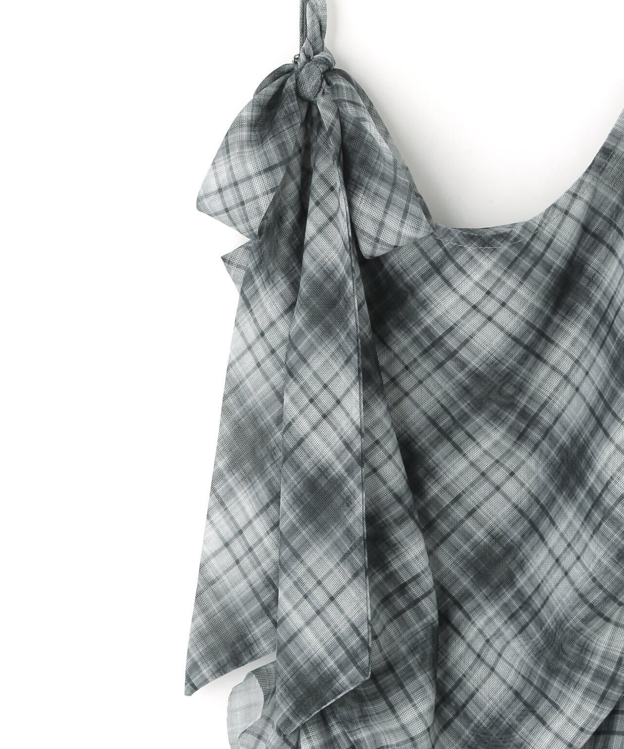 MAVYTH/メヴィス/ASYMMETRY FRILL CHECK TOP