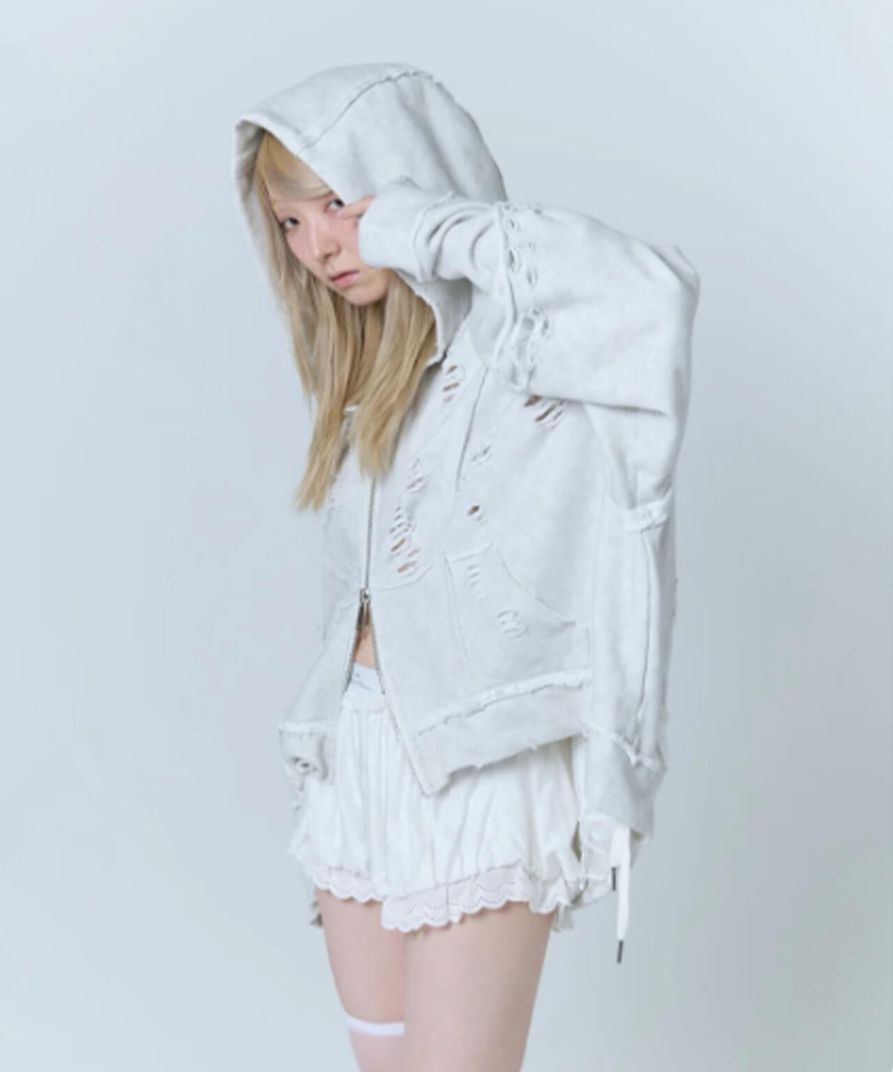 neith./ネイス/Destroyed Crush Hoodie