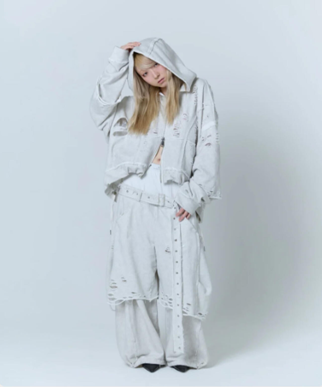 neith./ネイス/Destroyed Crush Hoodie