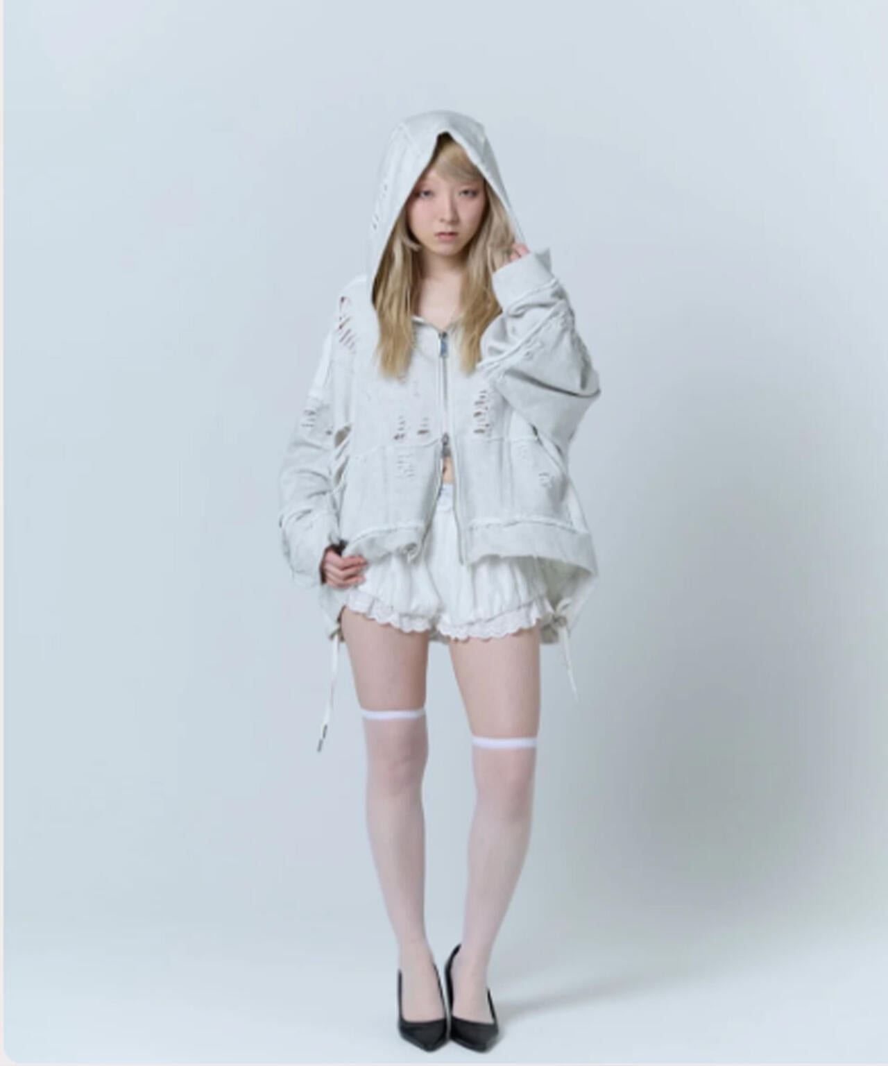neith./ネイス/Destroyed Crush Hoodie