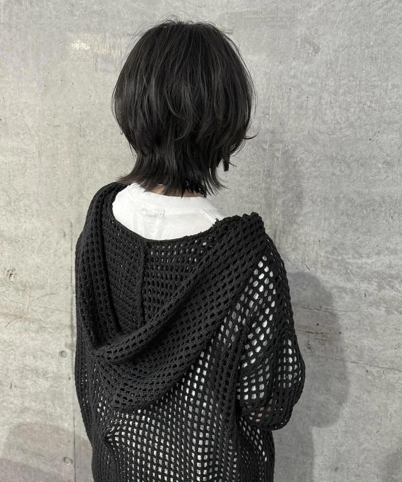 gibous/ギボス/Cross Snake Mesh Parker