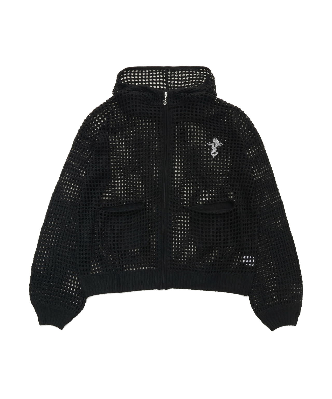 gibous/ギボス/Cross Snake Mesh Parker