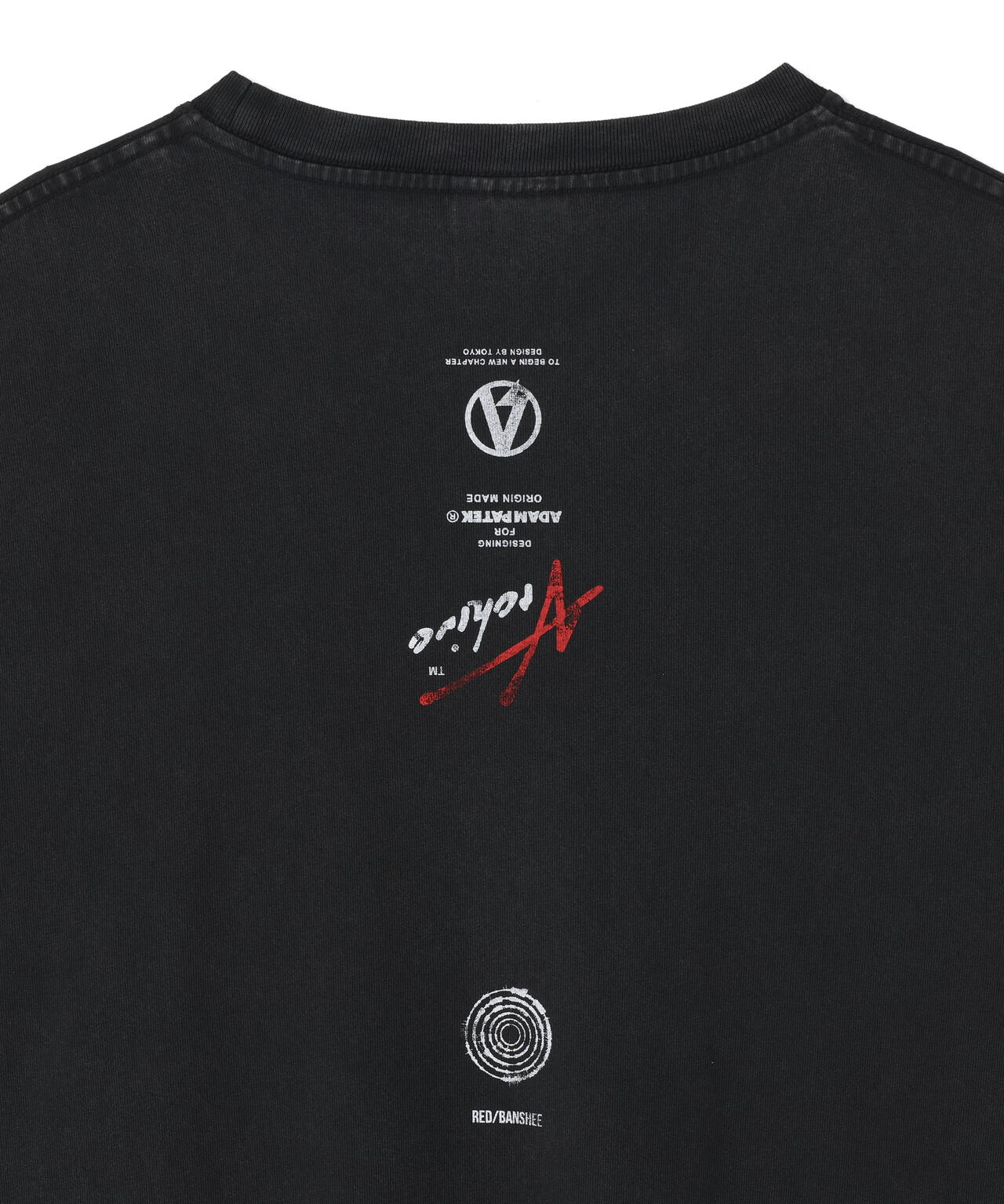 ADAMPATEK/アダムパテック/RED:BANSHEE　Ram Skull Graphic short sleeve t-shirt