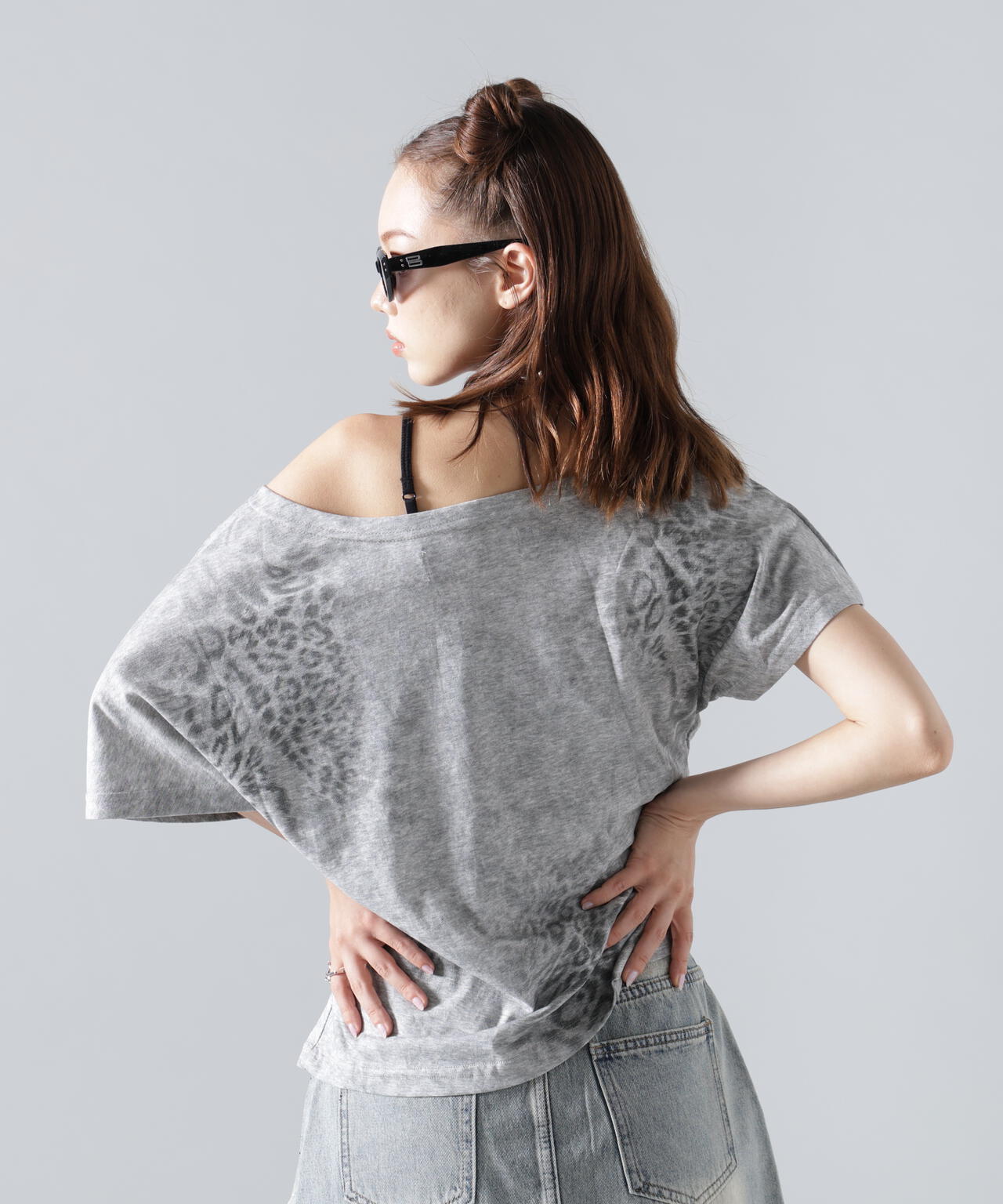 ＭMAVYTH/メヴィス/LEOPARD OFF-SHOULDER TOPS