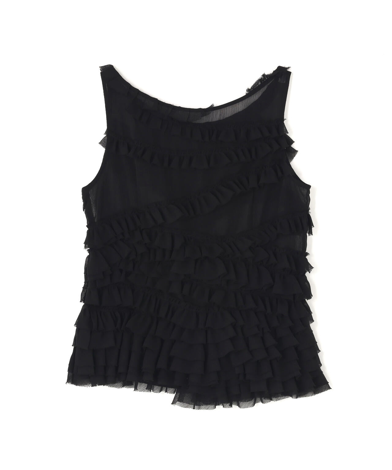 CLANE/クラネ/RANDOM FRILL SHEER N/S