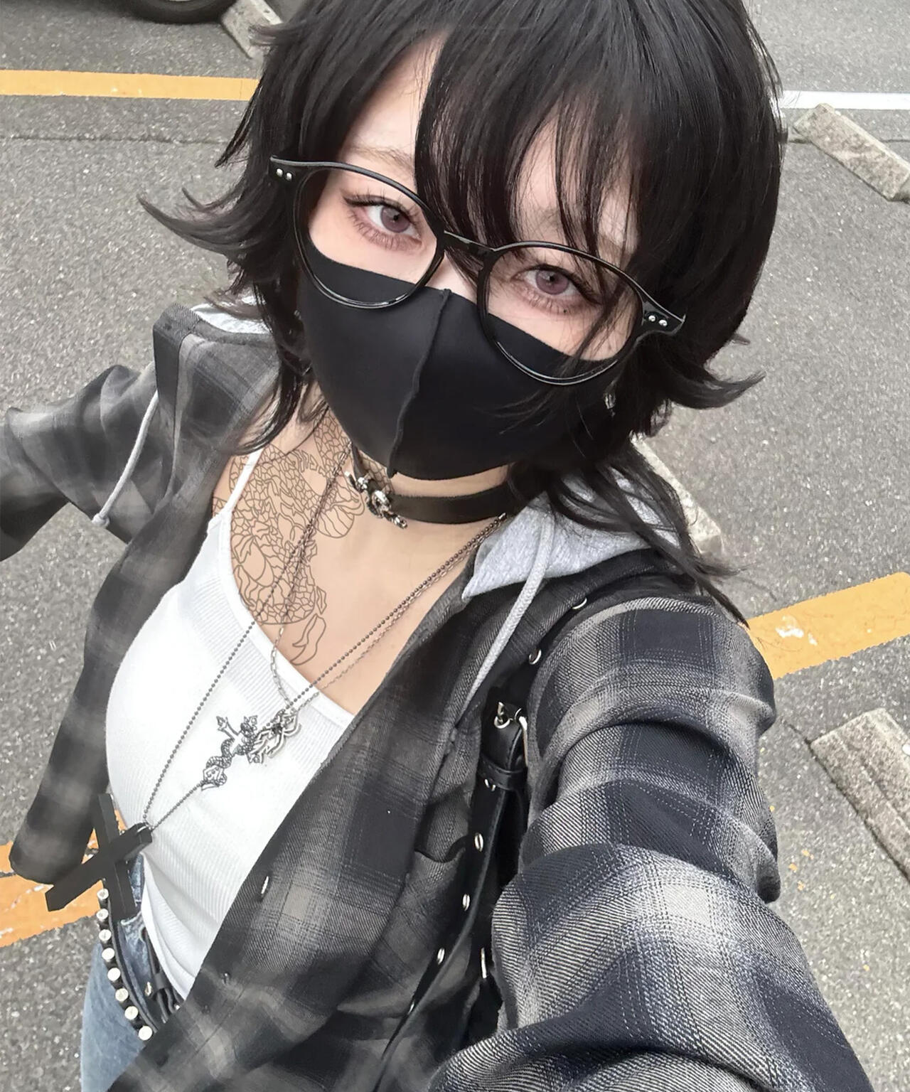 gibous/ギボス/SNAKE CROSS CAMISOLE