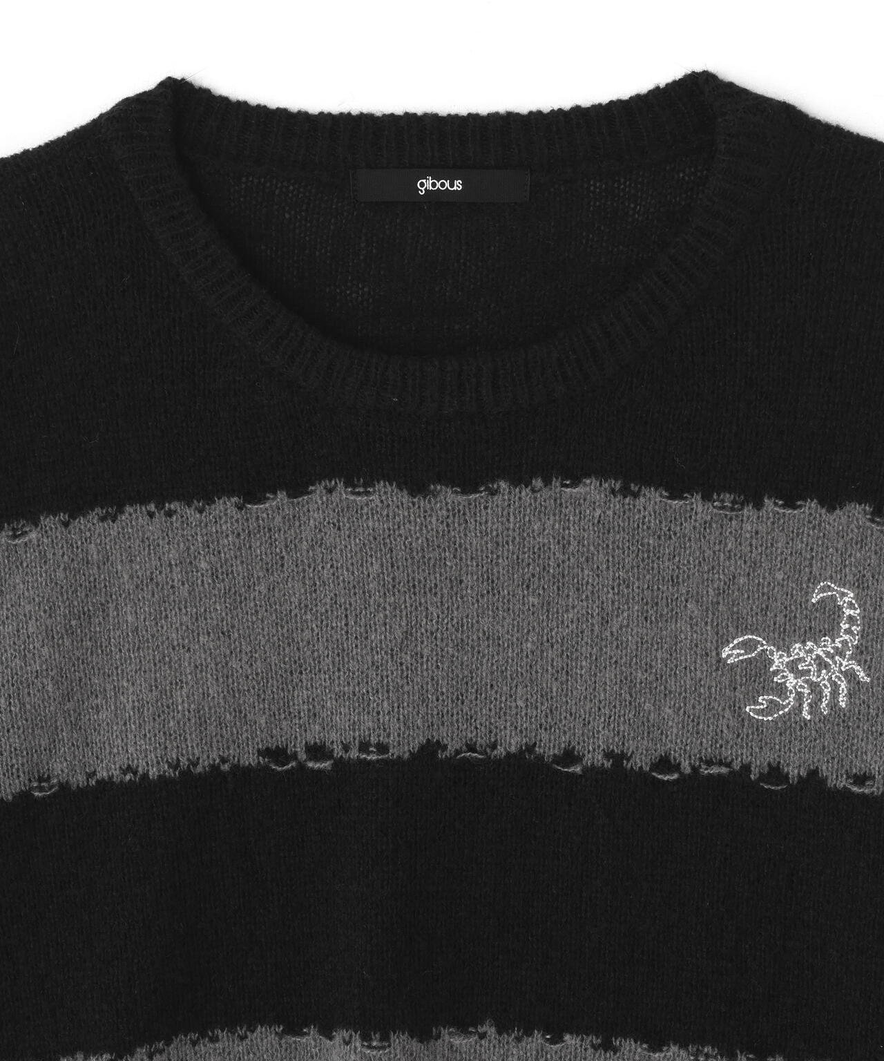 gibous/ギボス/scorpion border knit