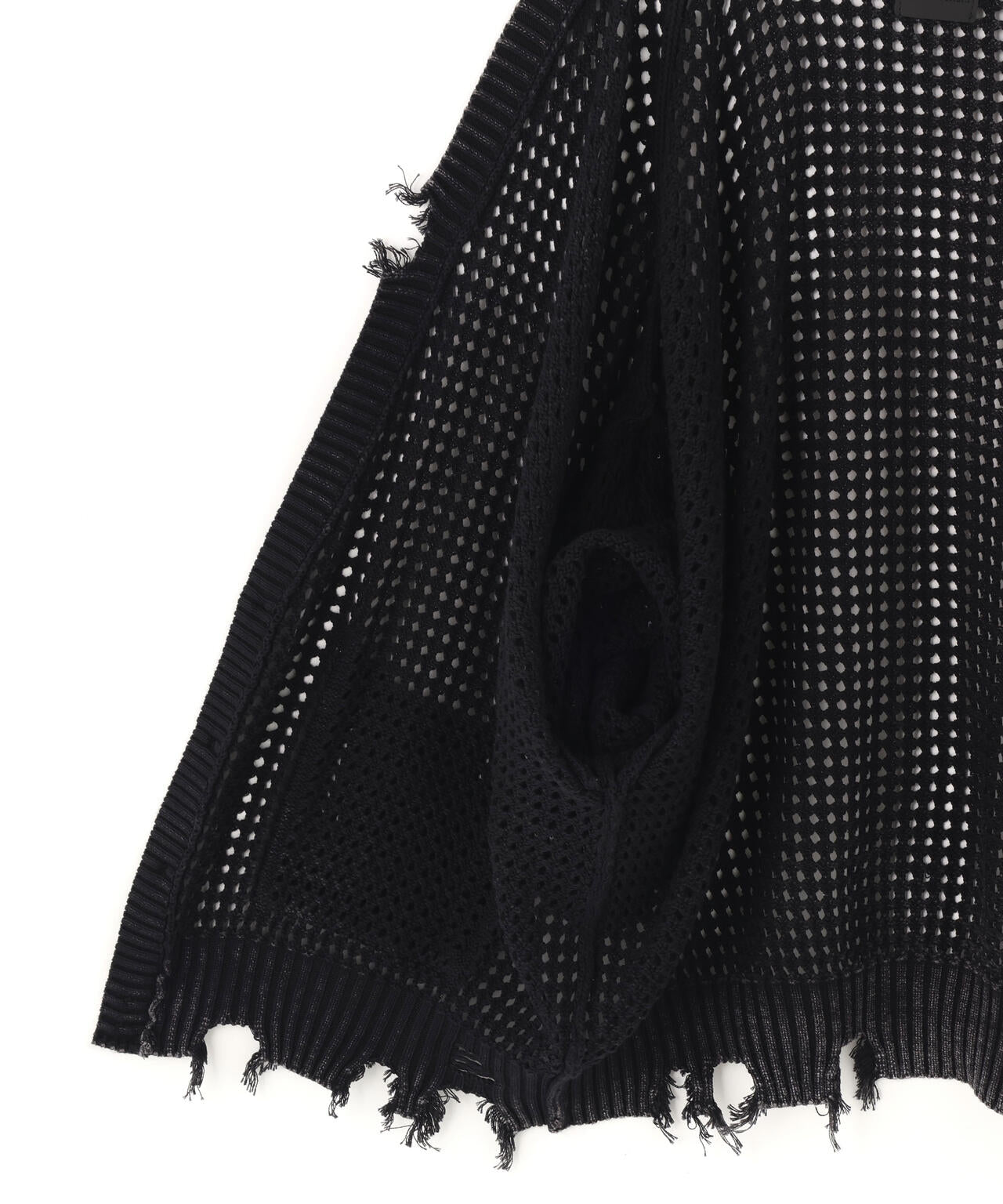 DankeSchon/ダンケシェーン/PIGMENT DAMAGE MESH CARDIGAN
