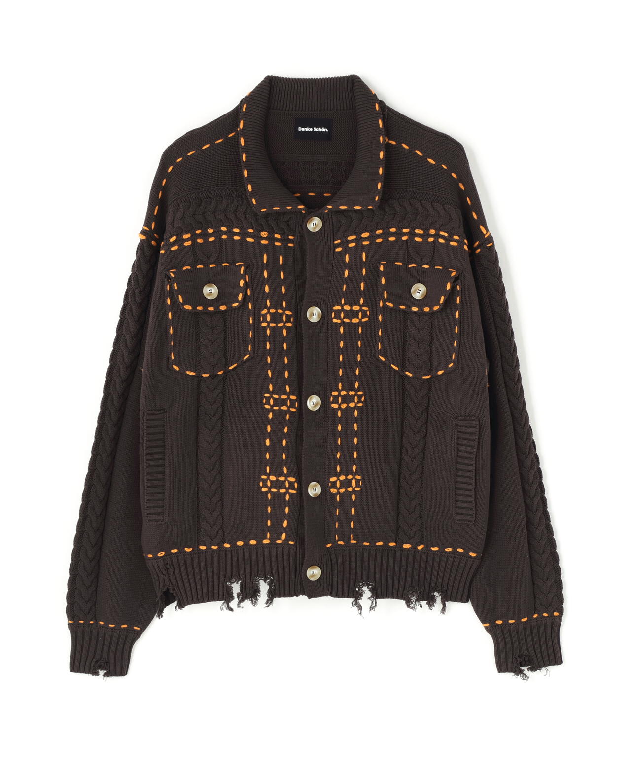 【WEB&DEPOT限定】DankeSchon/ダンケシェーン/HAND STITCH KNIT JACKET