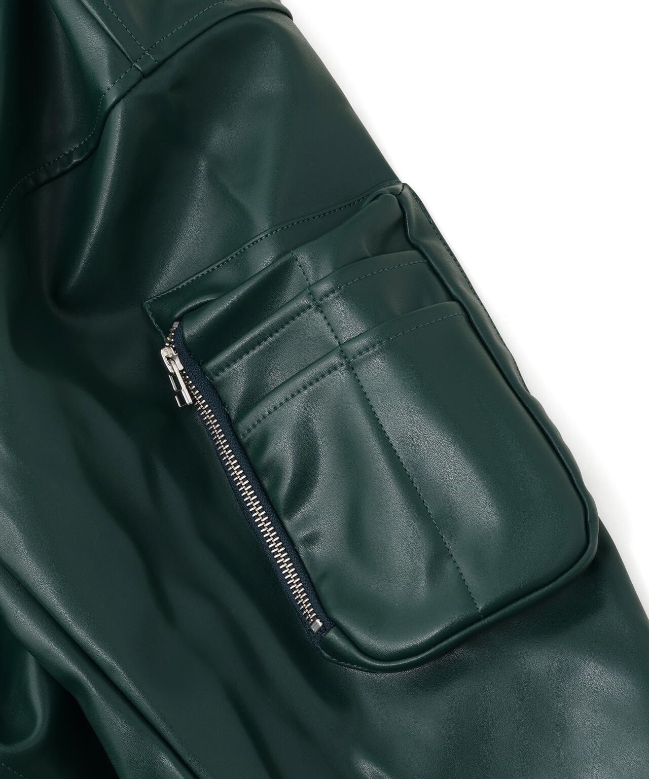 DankeSchon/ダンケシェーン/FAUXLEATHER OVERSIZED MA-1