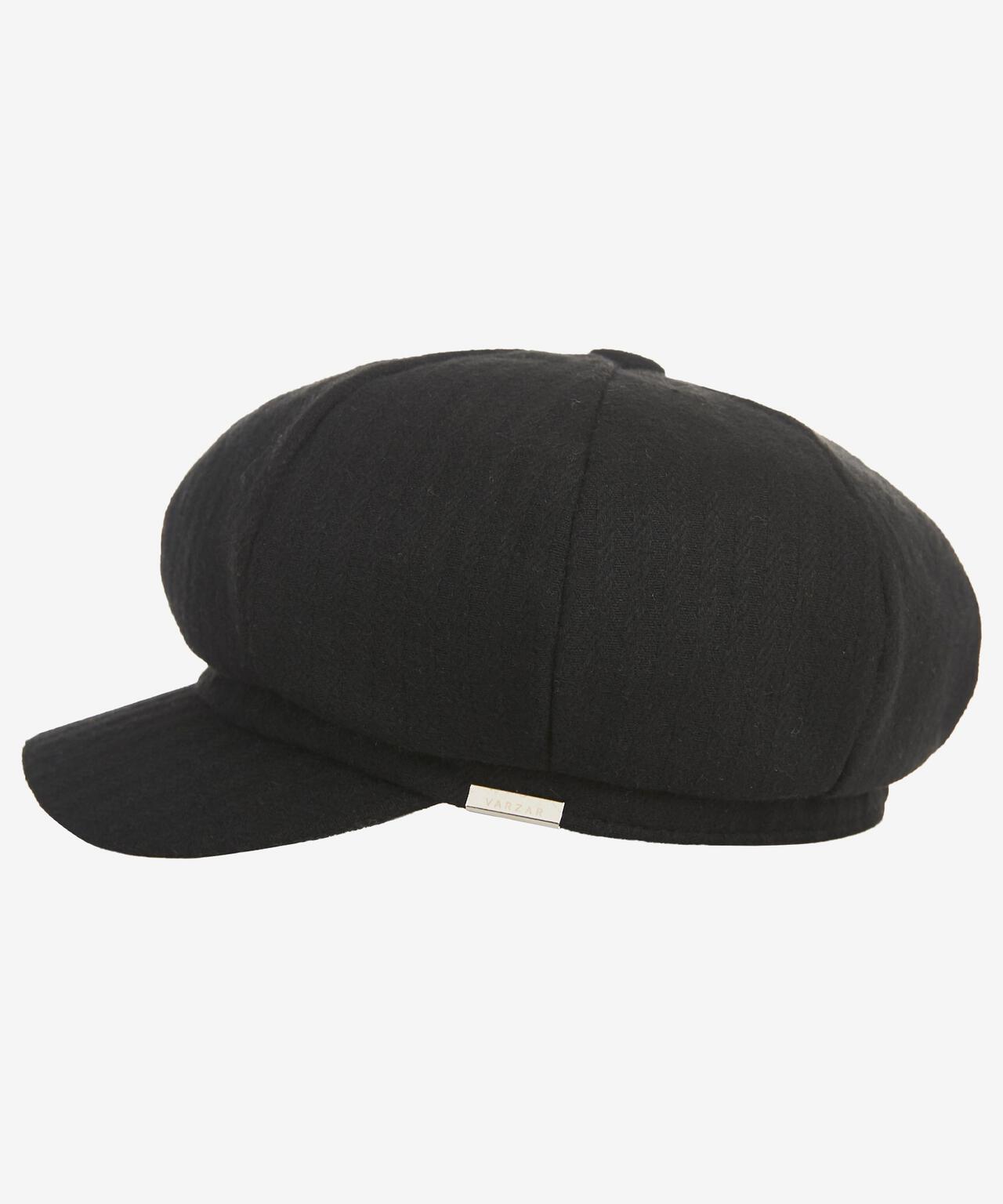 VARZAR/バザール/Metal tip herringbone newsboy cap