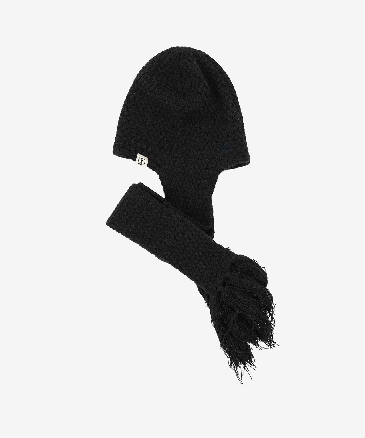 VARZAR/バザール/VA Square Label Knit muffler beanie