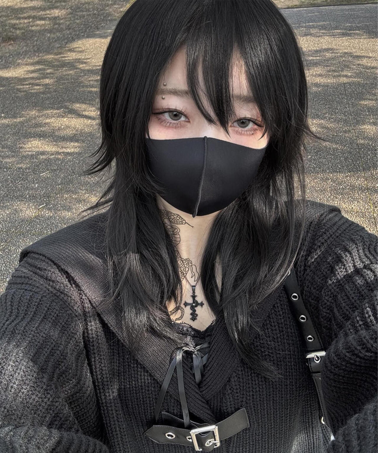 gibous/ギボス/Snack Cross Necklace
