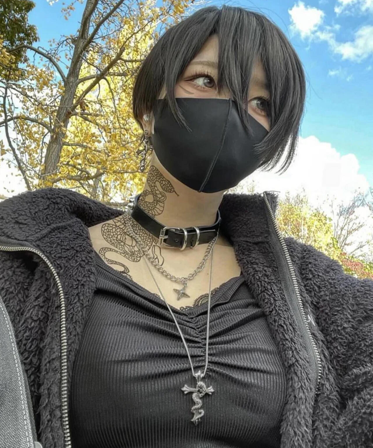 gibous/ギボス/Cross Snack Necklace
