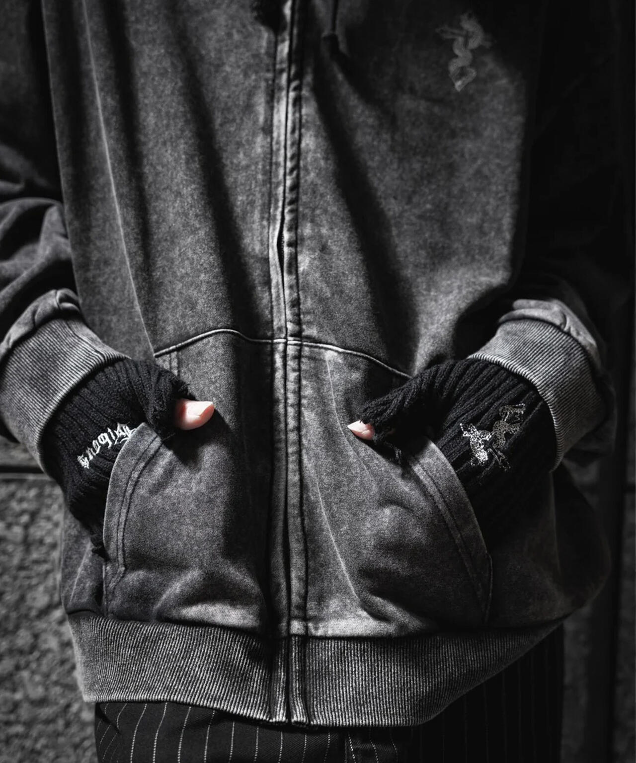 gibous/ギボス/Damage knit arm cover