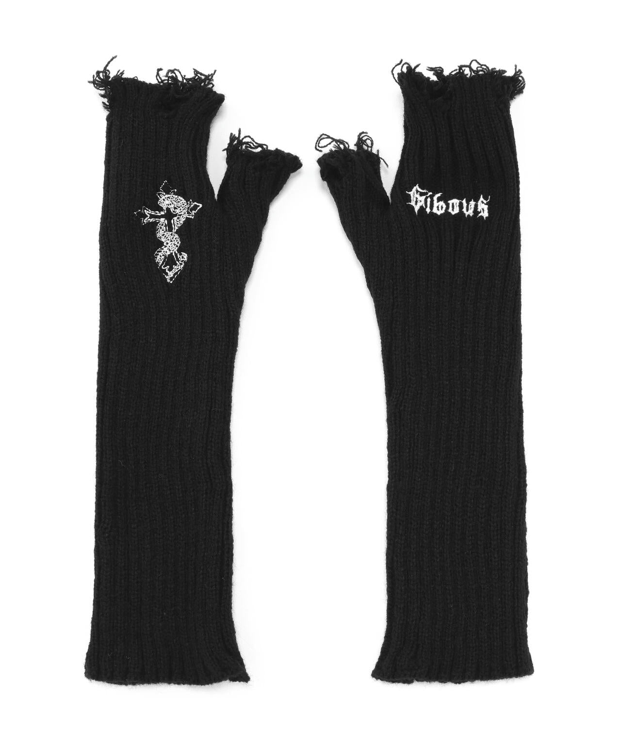 gibous/ギボス/Damage knit arm cover