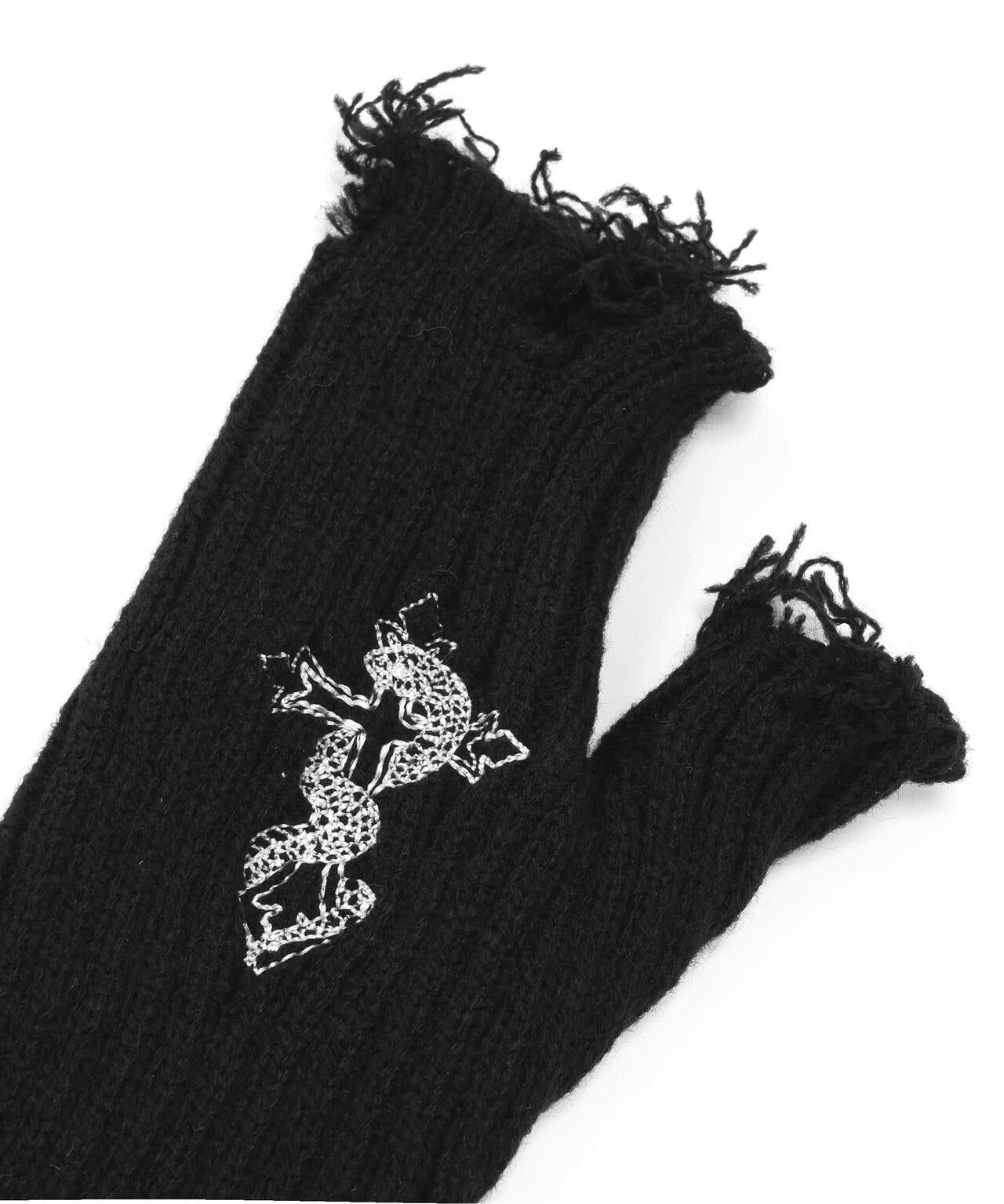 gibous/ギボス/Damage knit arm cover