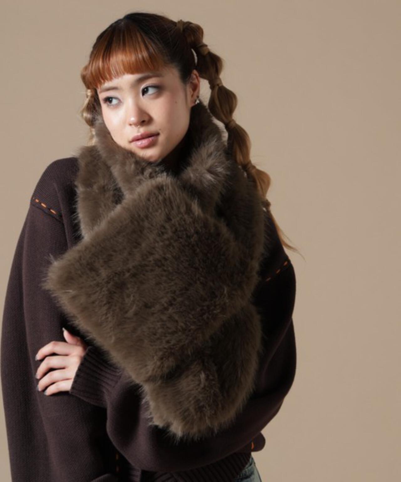DankeSchon/ダンケシェーン/WOMEN ECOFUR MUFFLER