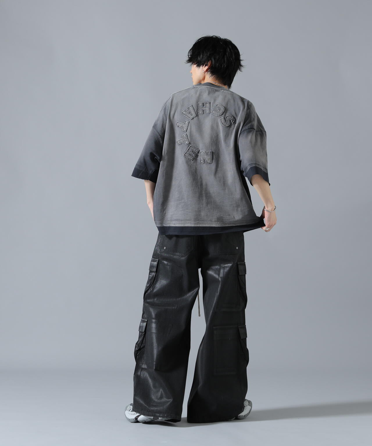 DankeSchon/ダンケシェーン/11oz RABBER COATED FLARE CARGO PANTS