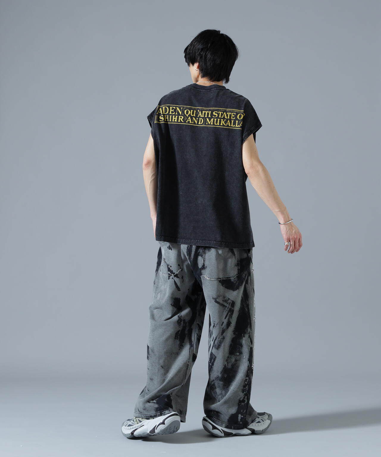 DankeSchon/ダンケシェーン/STUDS SWEAT BAGGY PANTS