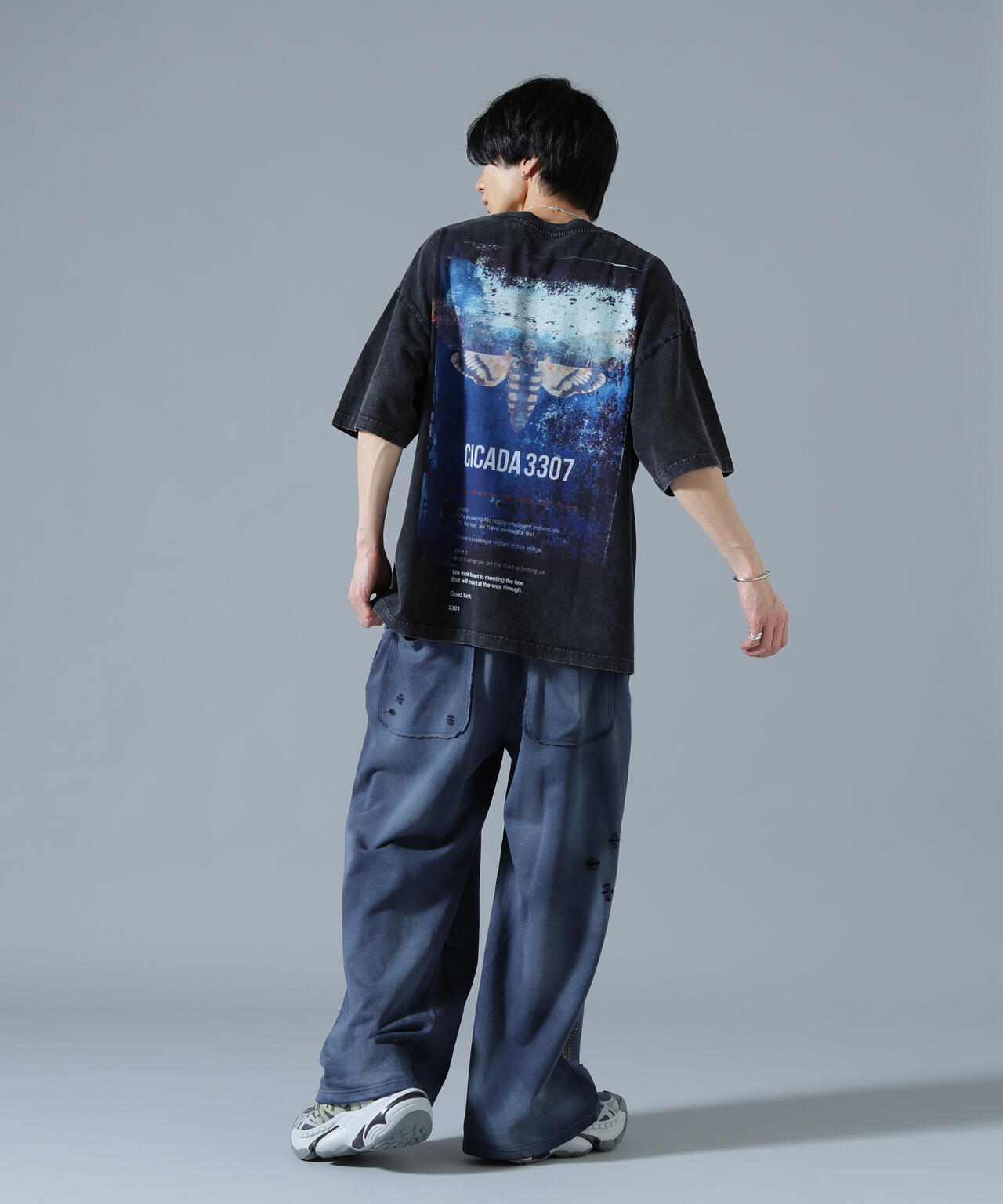 DankeSchon/ダンケシェーン/STUDS SWEAT BAGGY PANTS