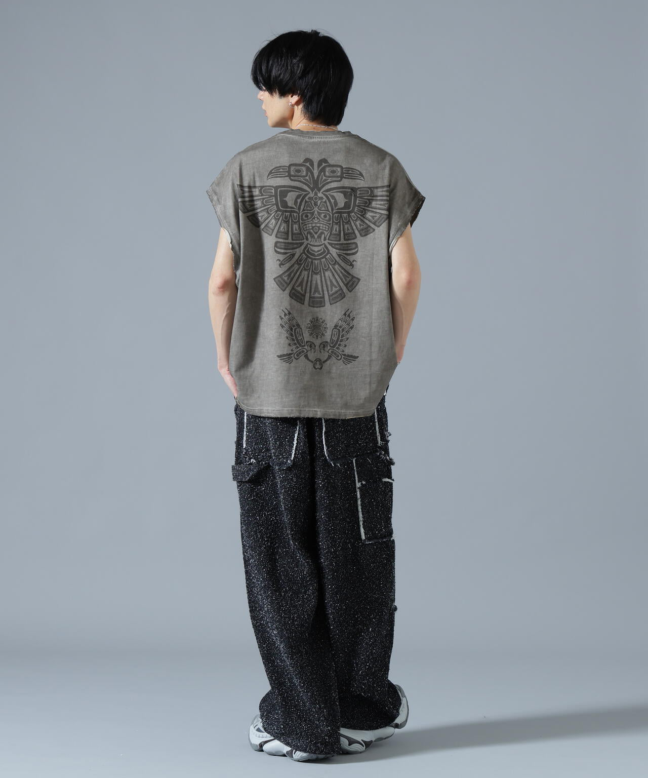 DankeSchon/ダンケシェーン/NEEDLEPUNCH DENIM W-KNEE PANTS