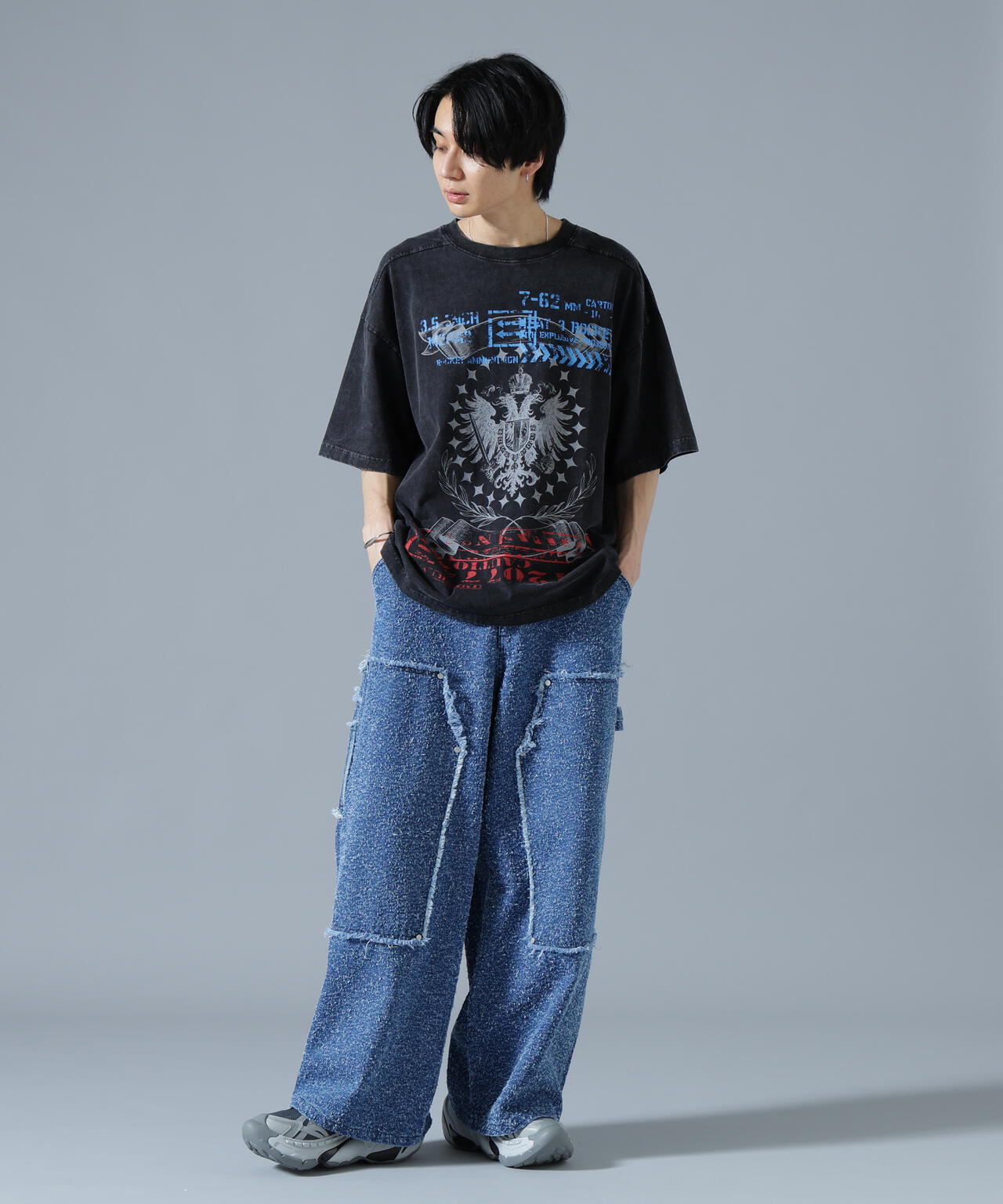 DankeSchon/ダンケシェーン/NEEDLEPUNCH DENIM W-KNEE PANTS