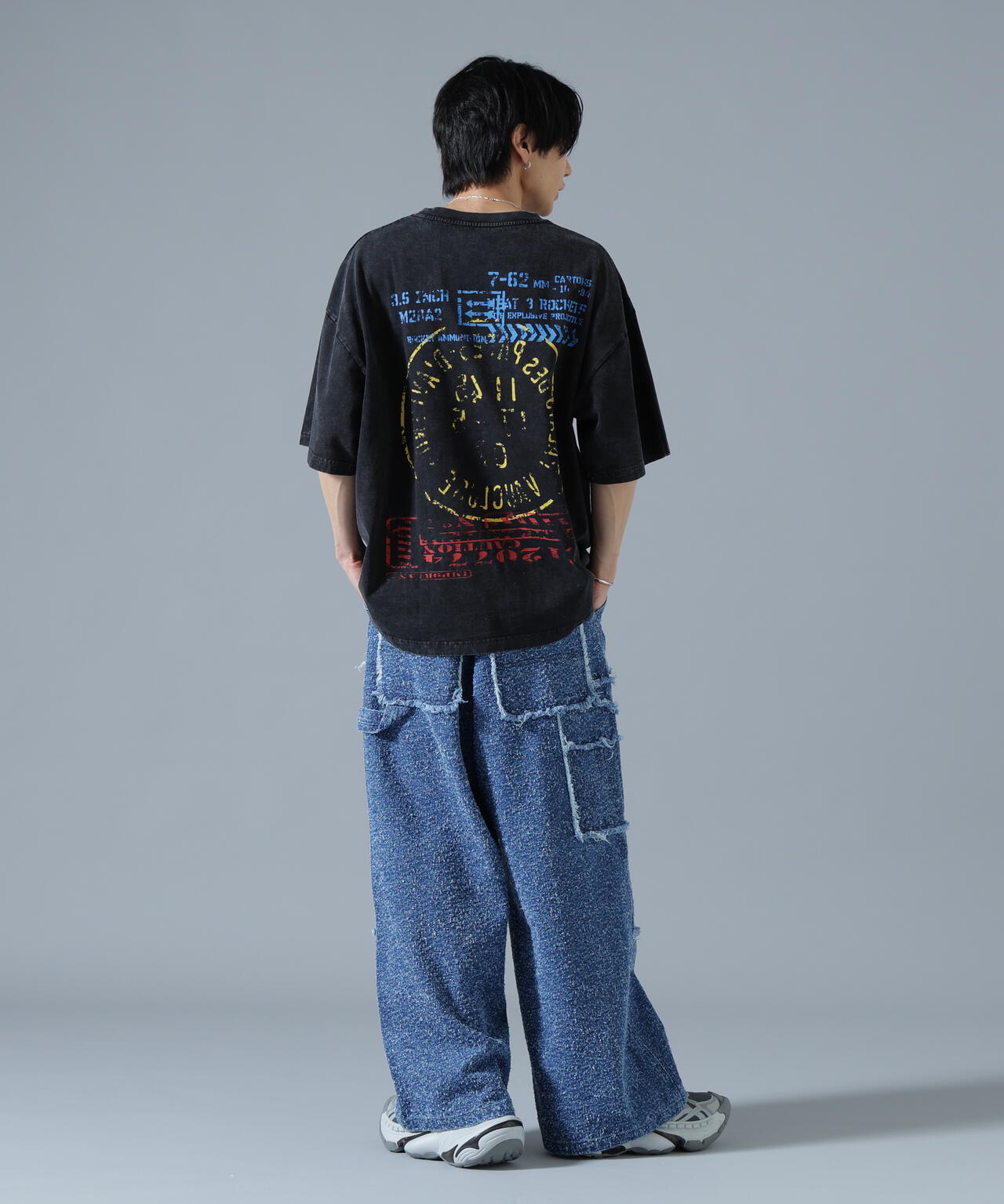 DankeSchon/ダンケシェーン/NEEDLEPUNCH DENIM W-KNEE PANTS