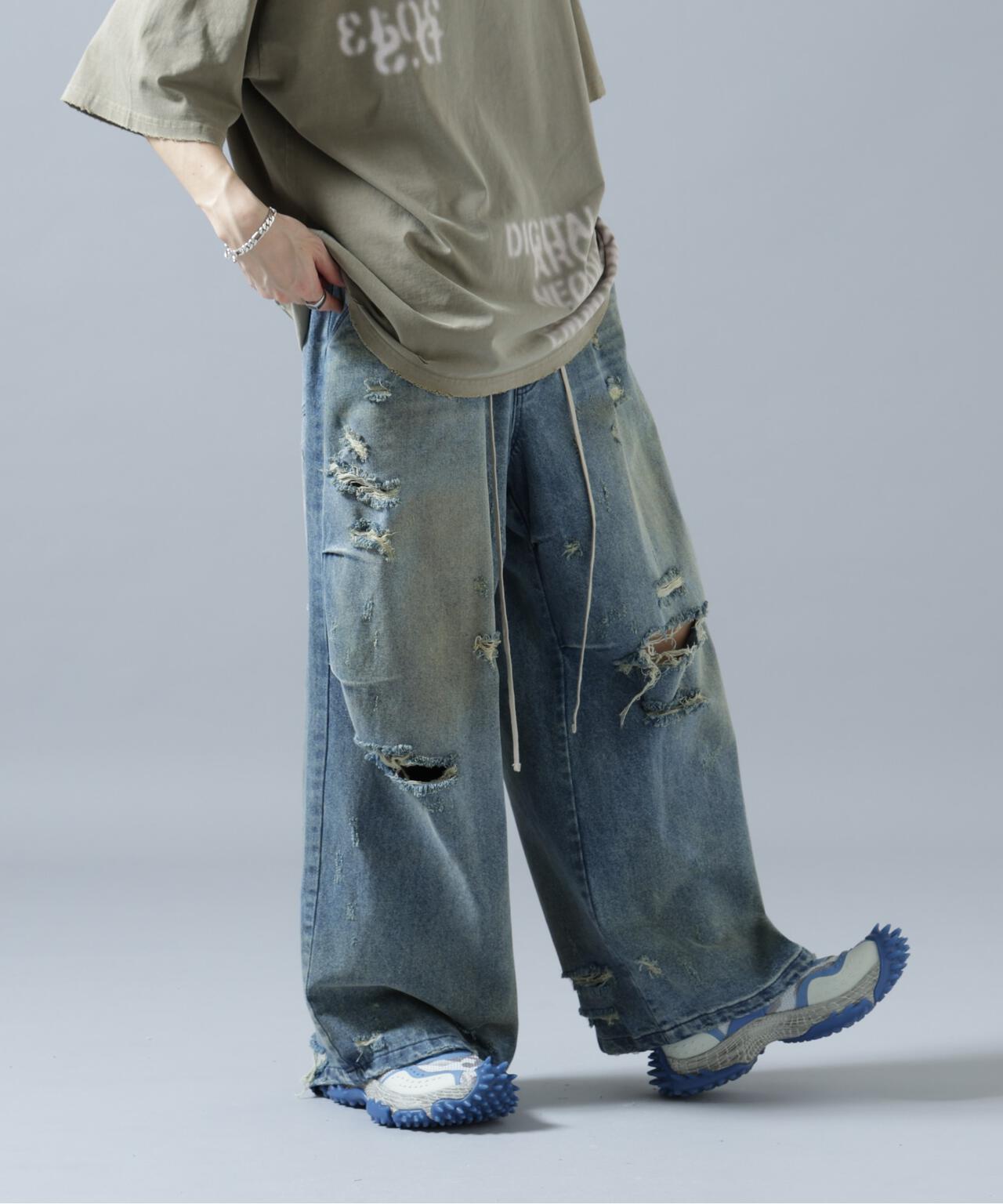 DankeSchon/ダンケシェーン/12oz BAGGY JEANS/DIRT
