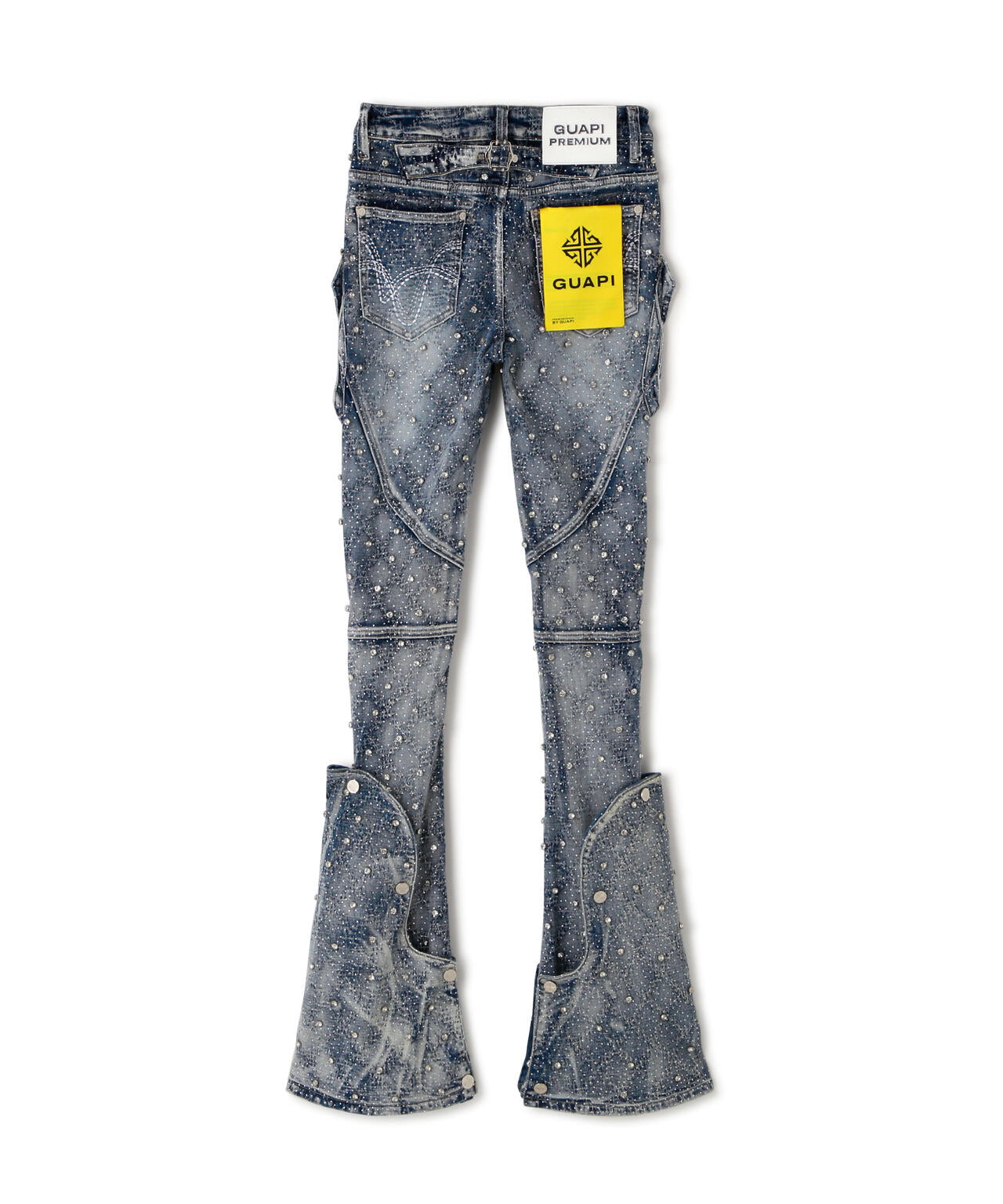 GUAPI/グアピ/Aqua Blue Coffin Arc Embellished Denim