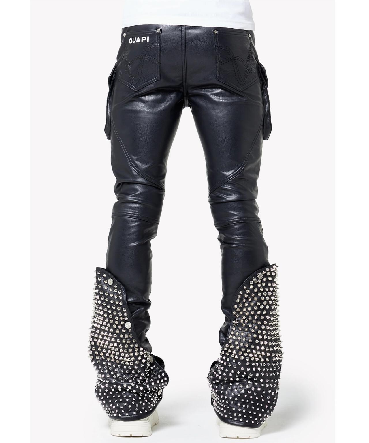GUAPI/グアピ/Black Coffin Arc Leather Pant V2