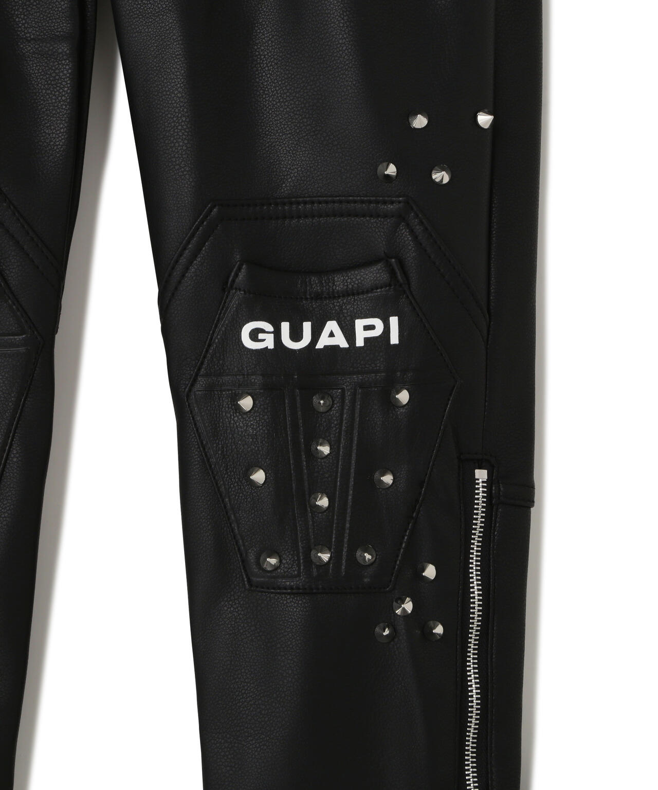 GUAPI/グアピ/Black Coffin Arc Leather Pant V2