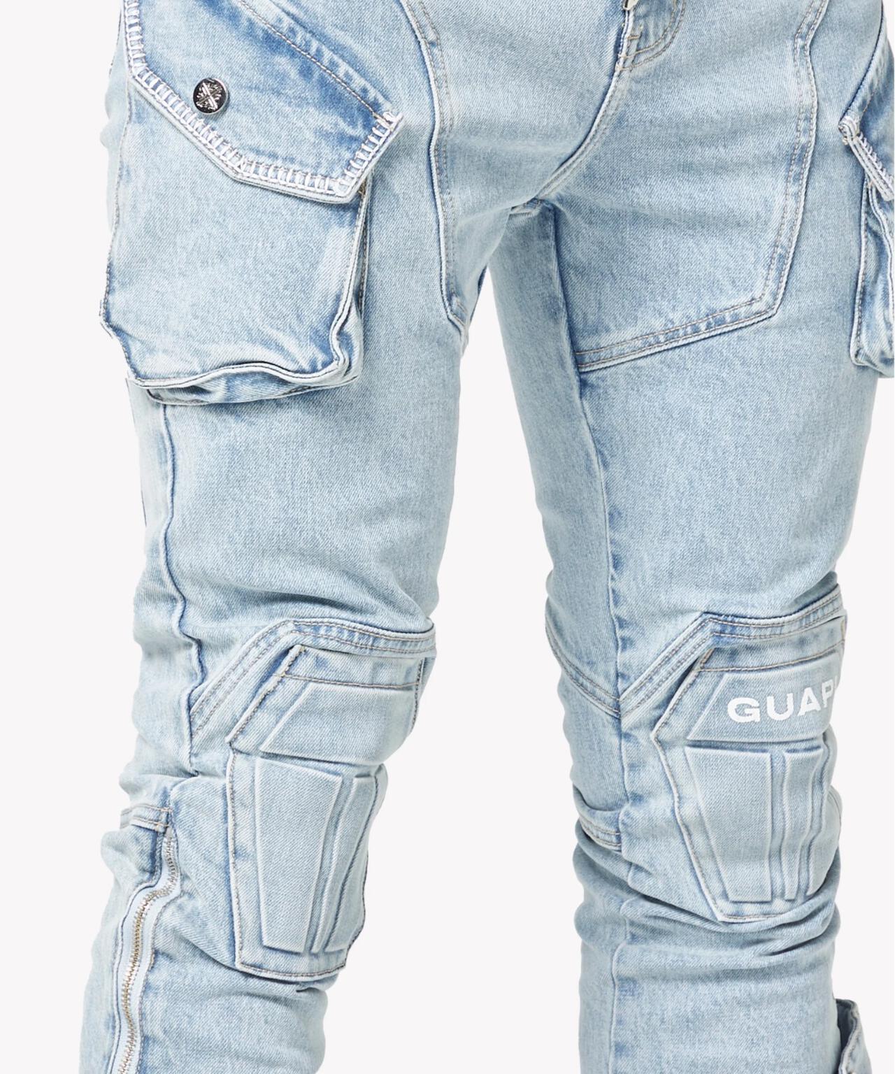 GUAPI/グアピ/Aqua Blue Coffin Arc Denim