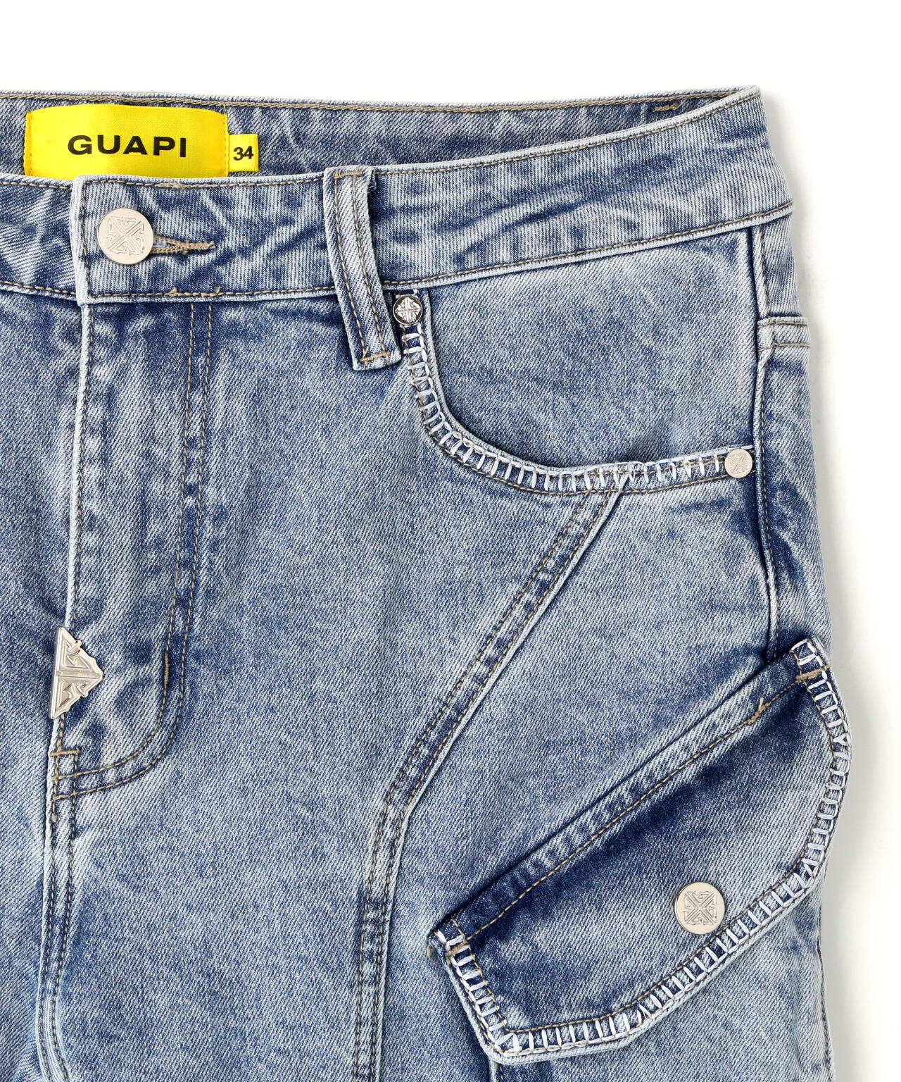 GUAPI/グアピ/Aqua Blue Coffin Arc Denim