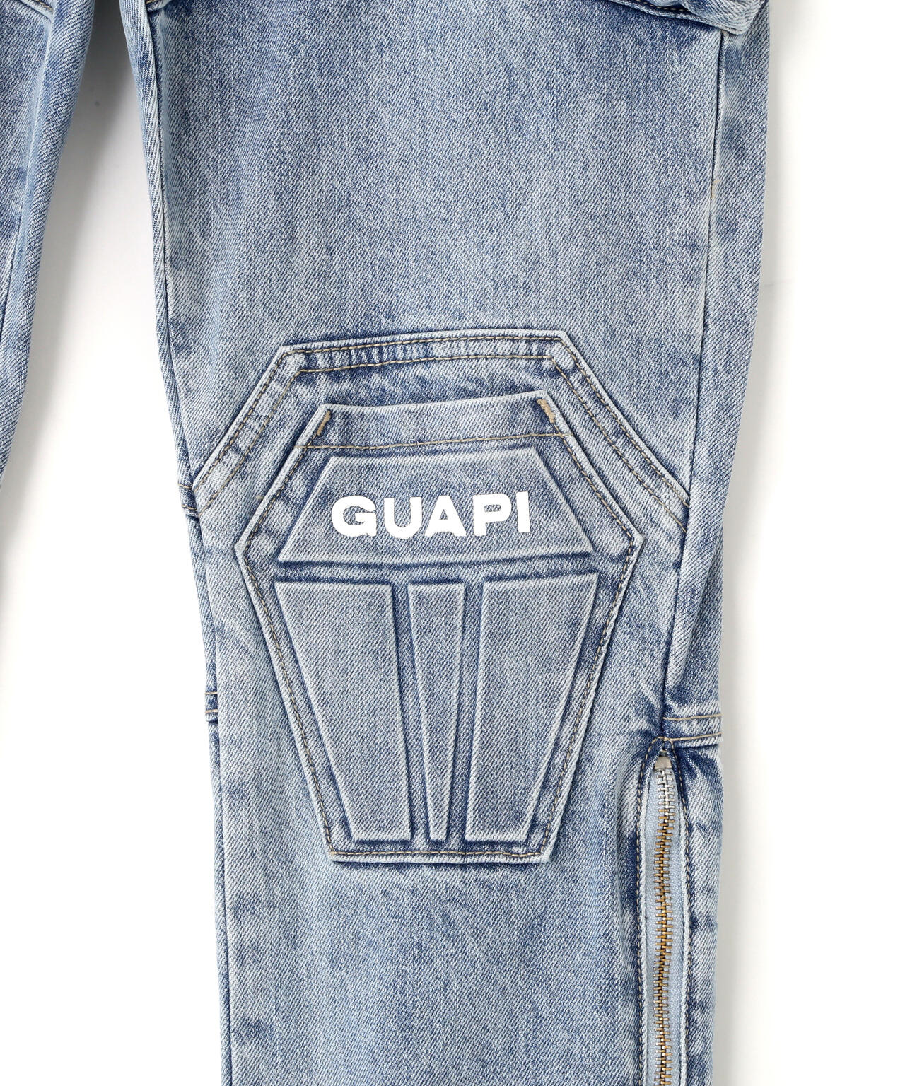 GUAPI/グアピ/Aqua Blue Coffin Arc Denim